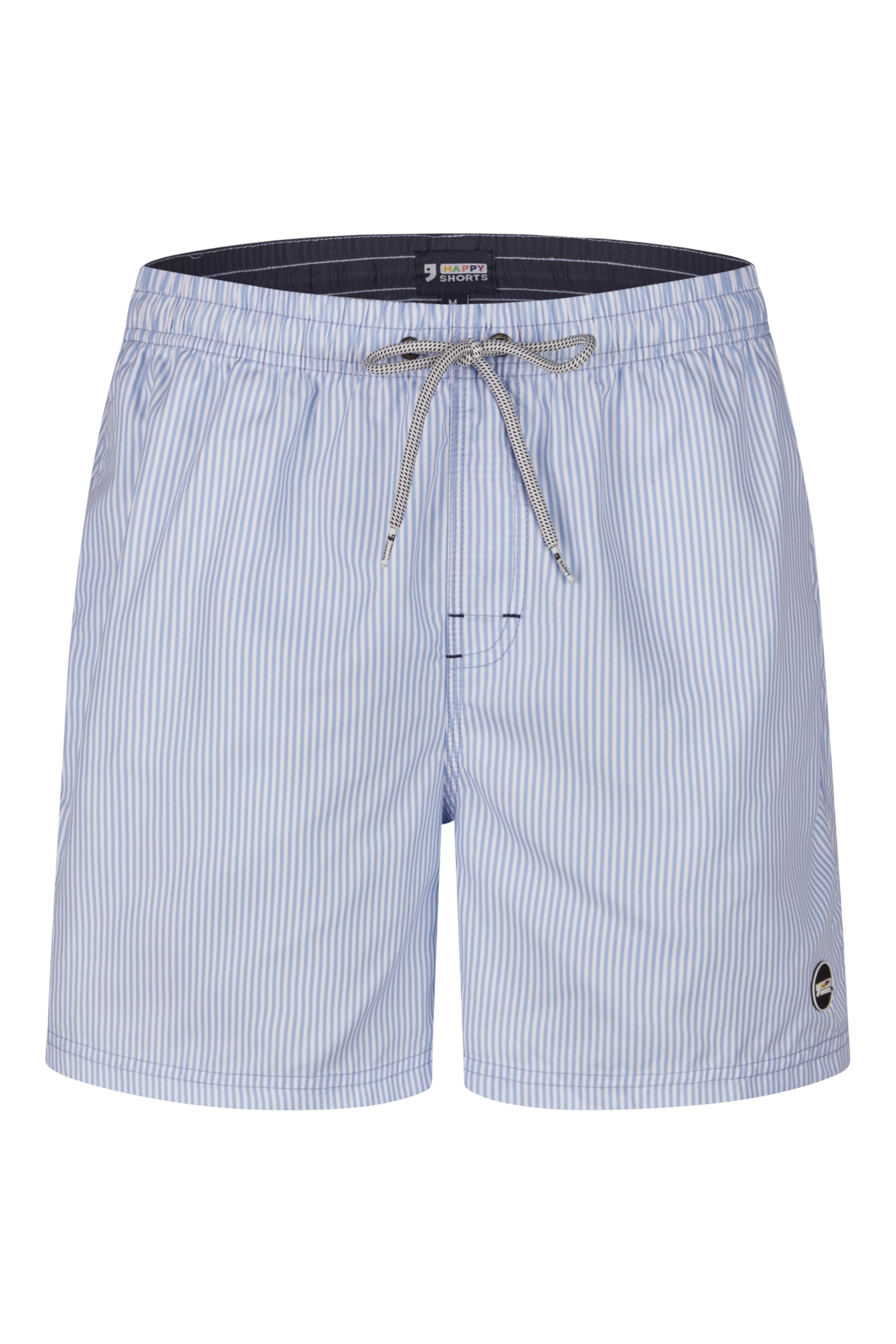 HAPPY SHORTS Men`s Beach shorts Beach pants Shorts Light Blue Stripes S - XXL