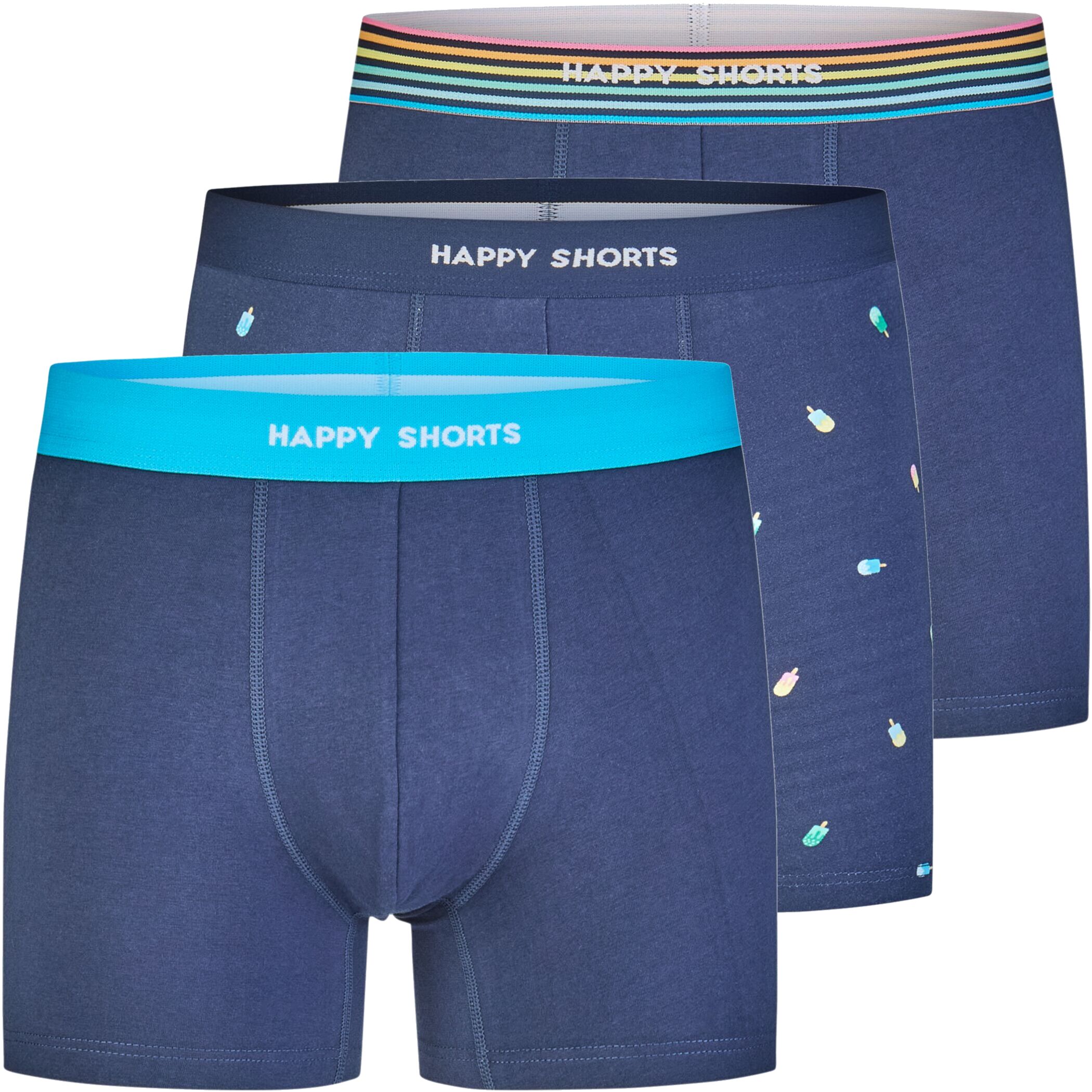 3-Packs Happy Shorts Boxershorts Pants Boxer Jersey