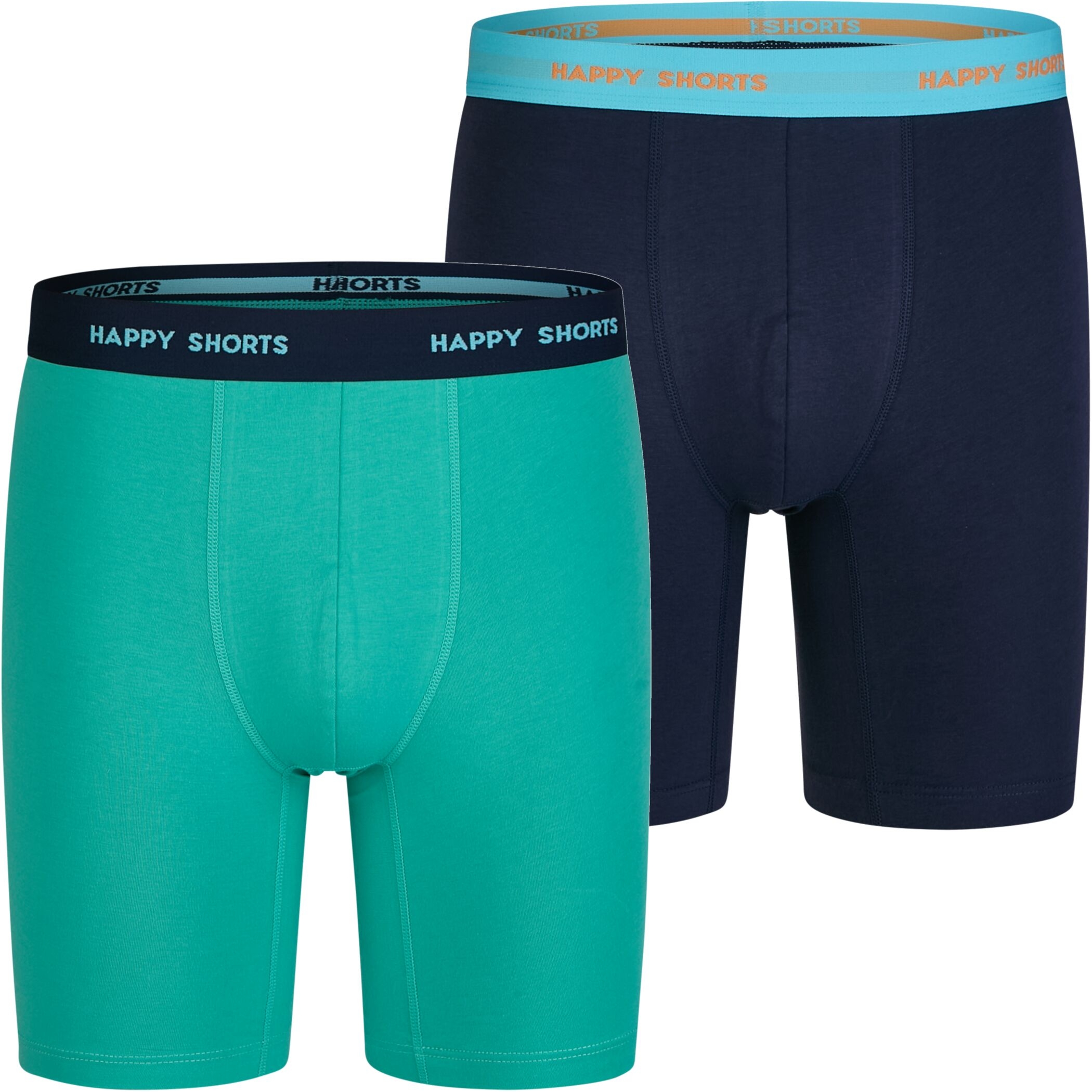 Happy Shorts 2er Longboxer Blau Grün