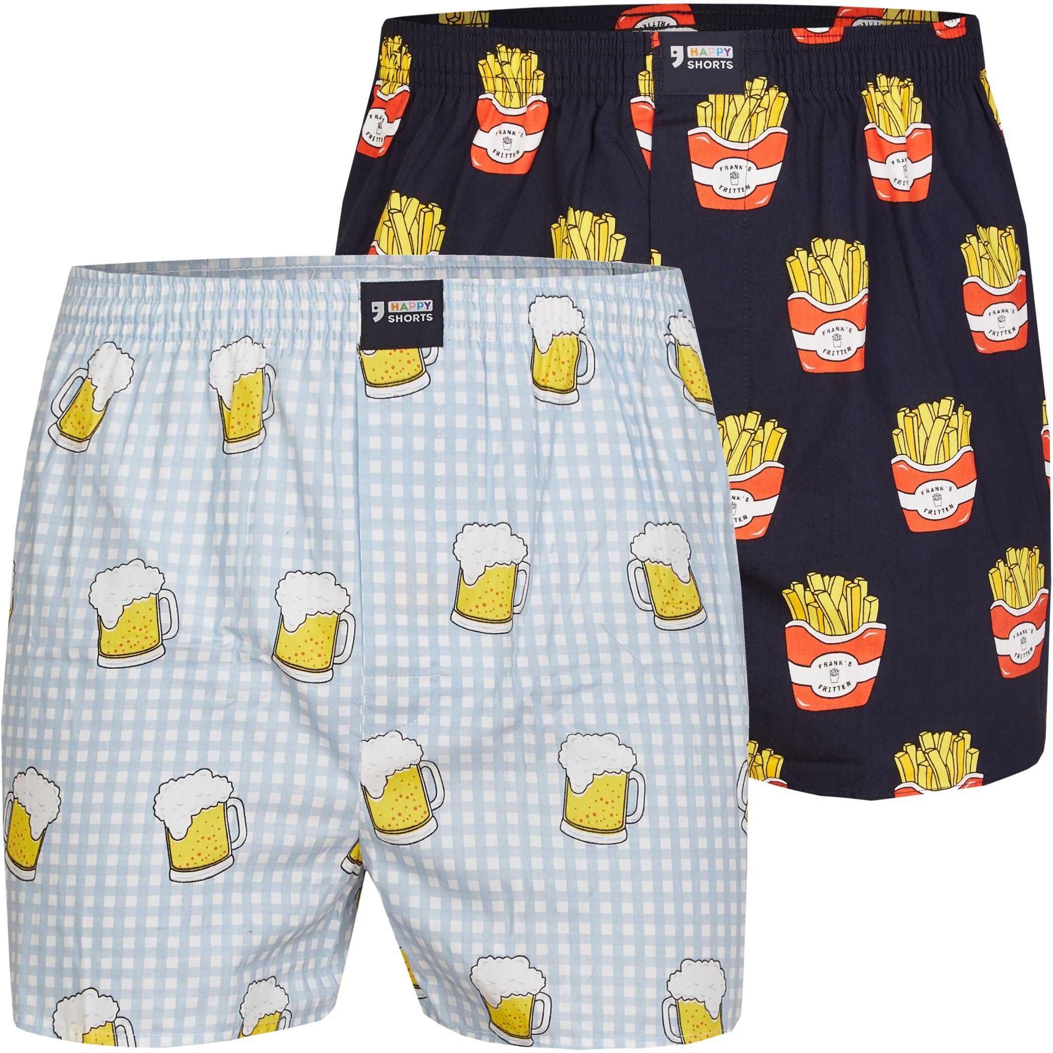 Happy Shorts 2er Boxershorts Bier Pommes