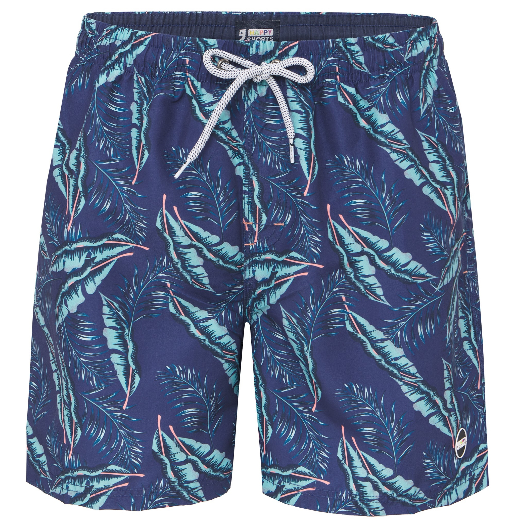 Happy Shorts Badeshorts Hawaii Blätter