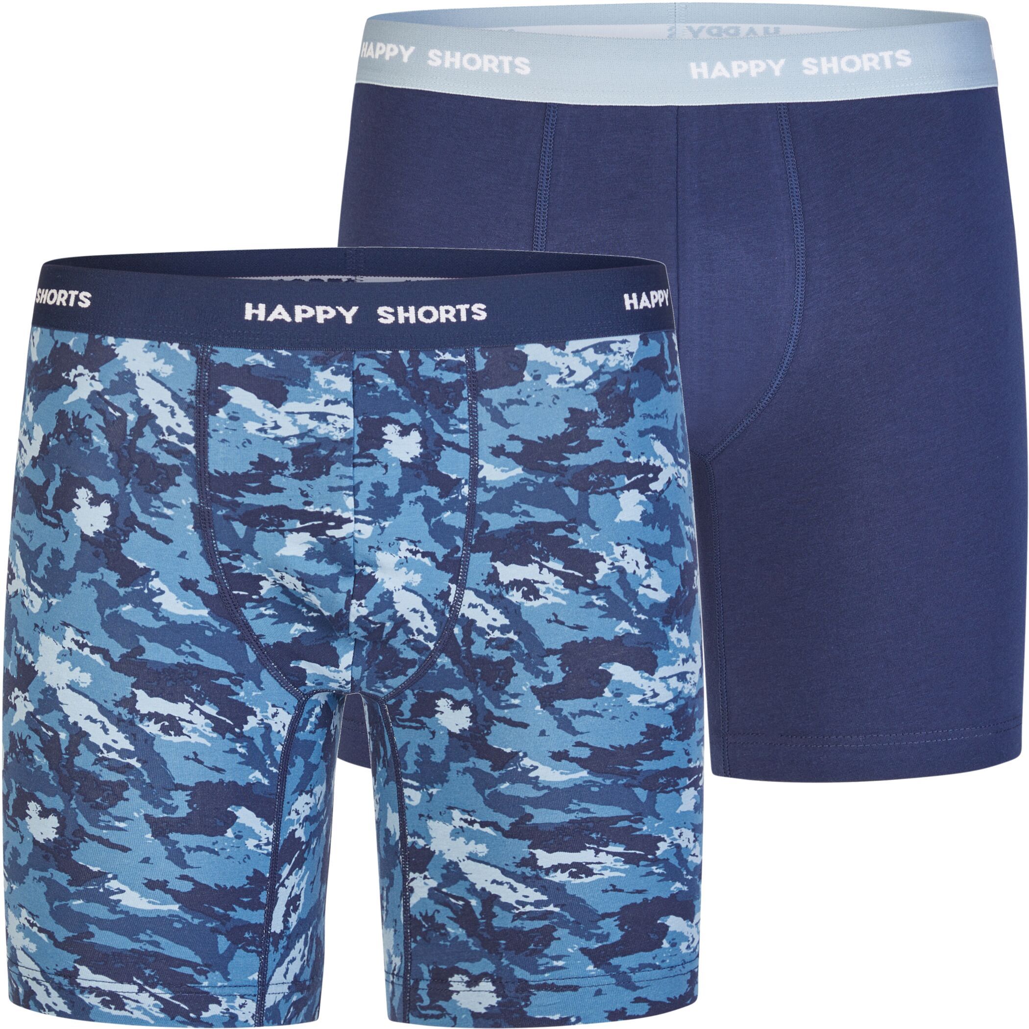 Happy Shorts 2er Longboxer Camouflage - Navy