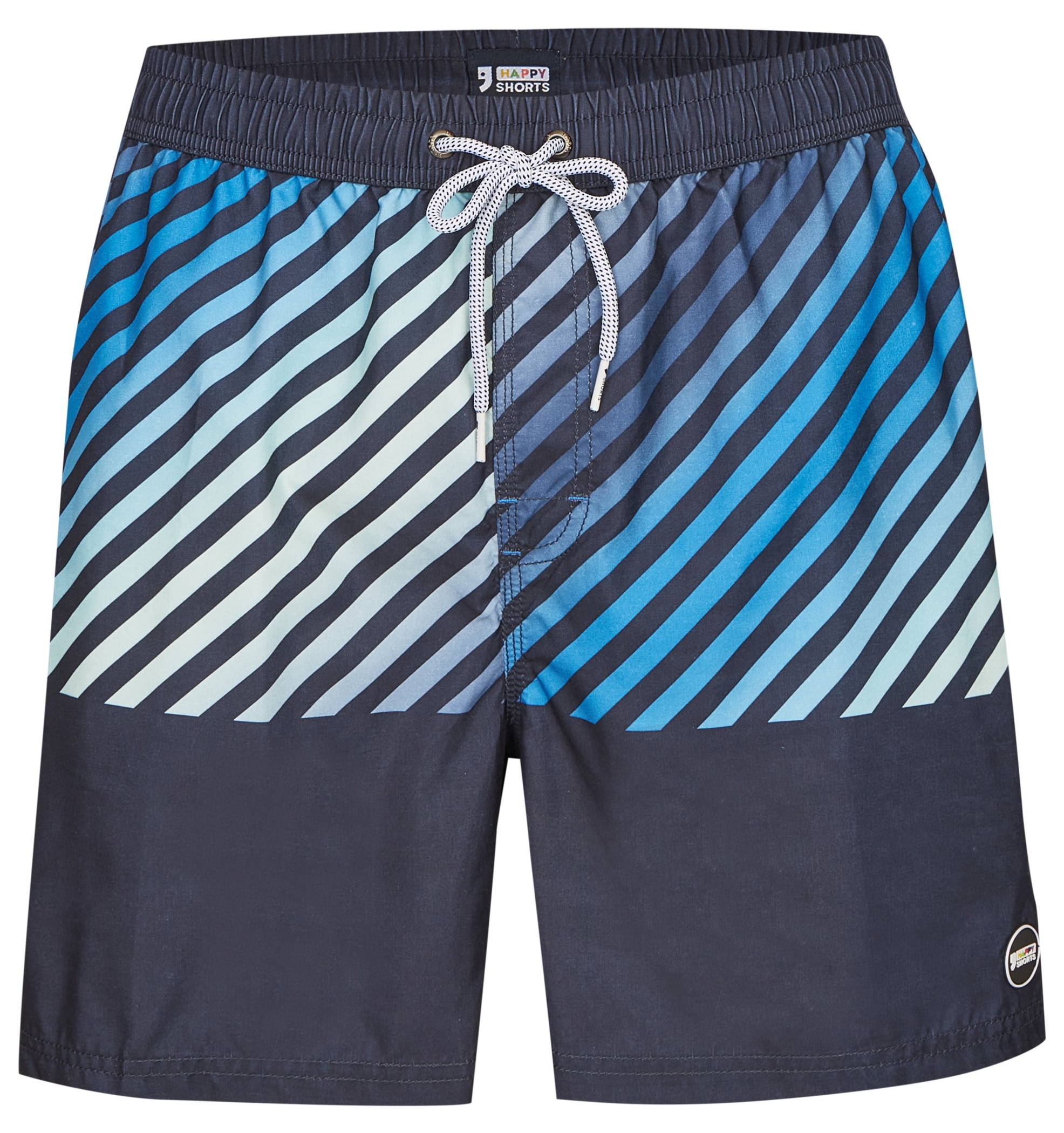 Happy Shorts Badeshorts Aquarell Streifen