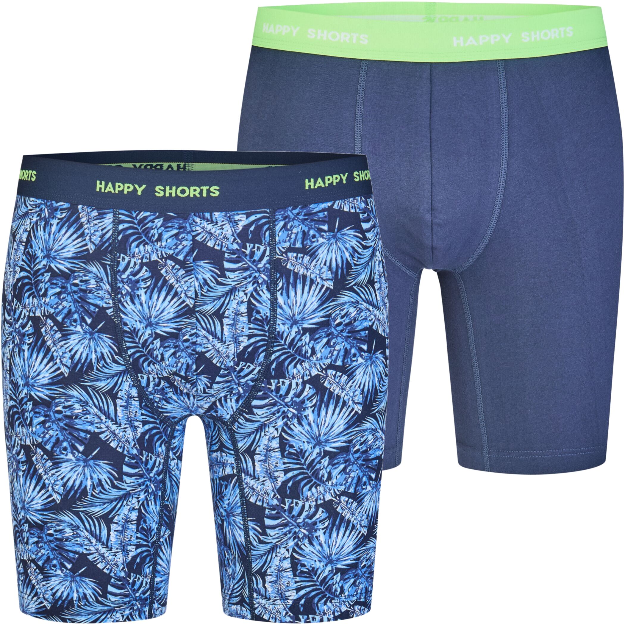 2 Happy Shorts Jersey Trunk Long Men's Boxer Shorts Pant