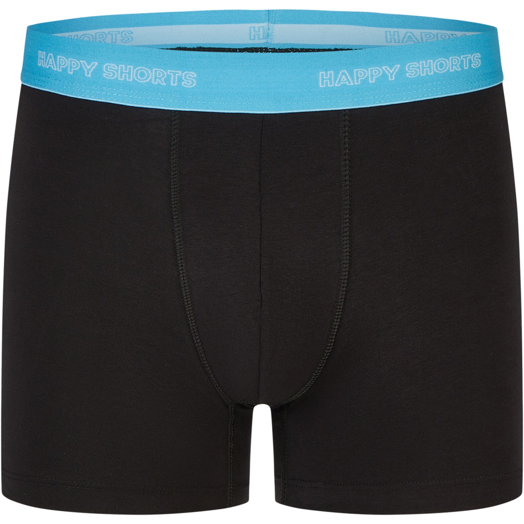 Happy Shorts 7er Trunks schwarz farblich abgesetzter Bund