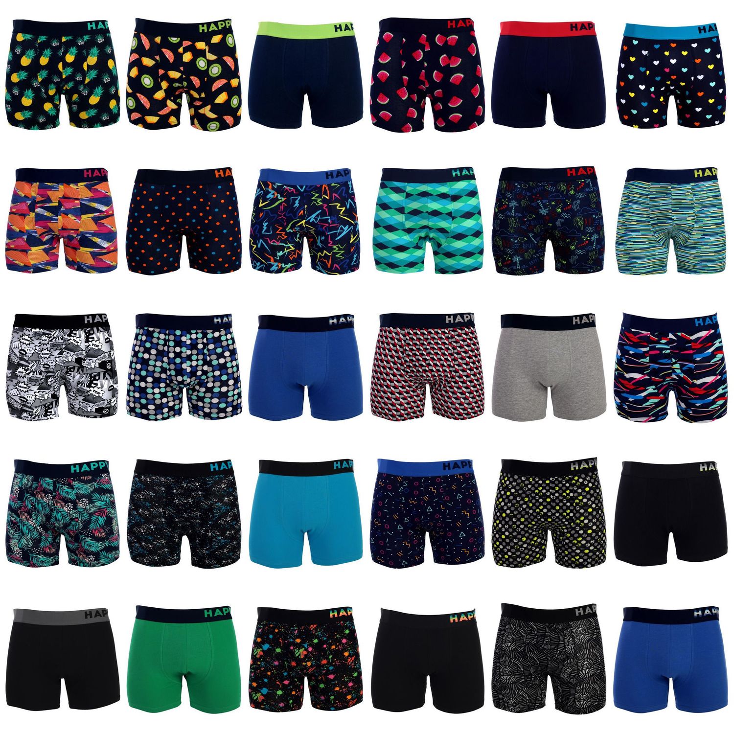 6 HAPPY SHORTS SURPRISE PACK DESORTIERTER FARBMIX