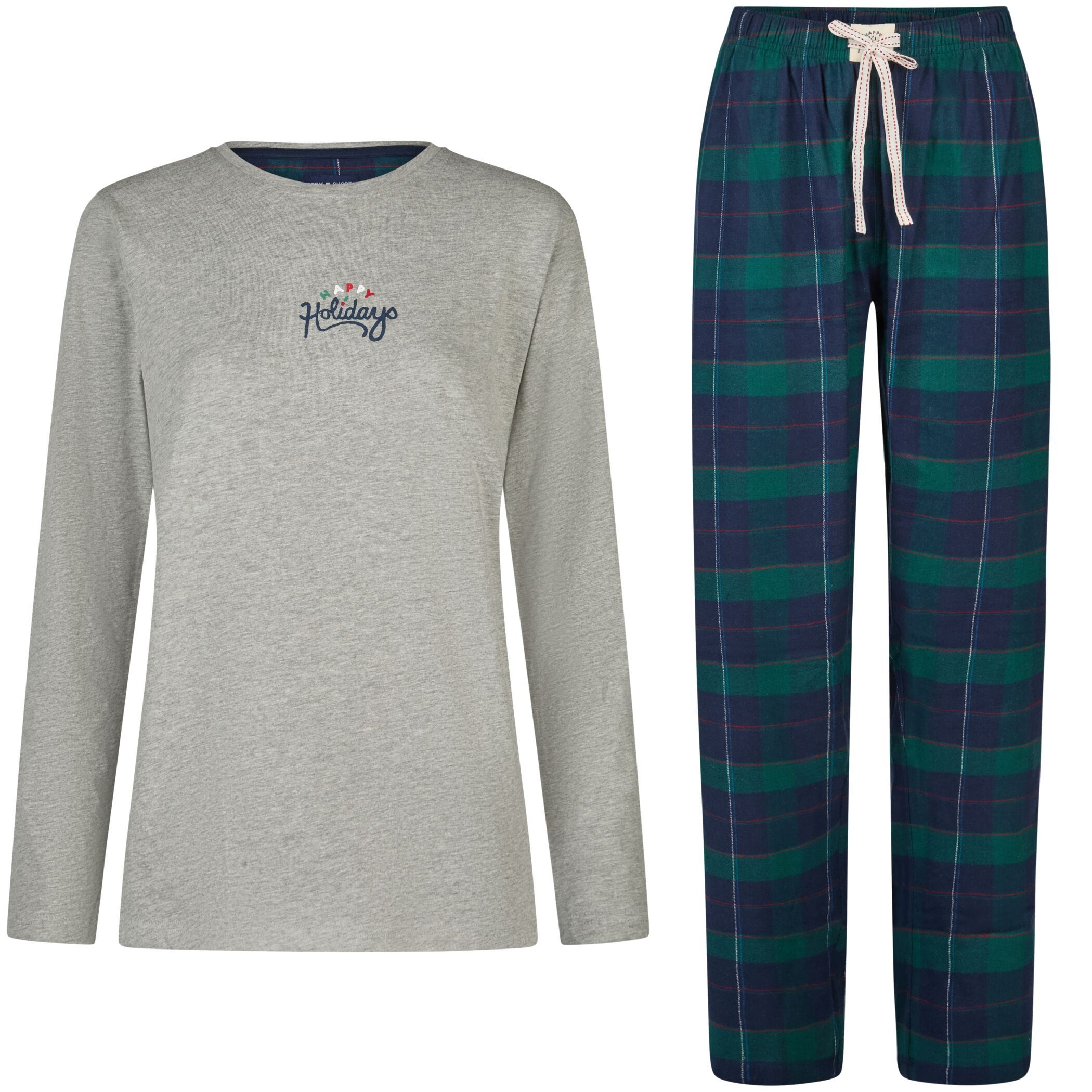 Happy Shorts Damen Pyjama Grau