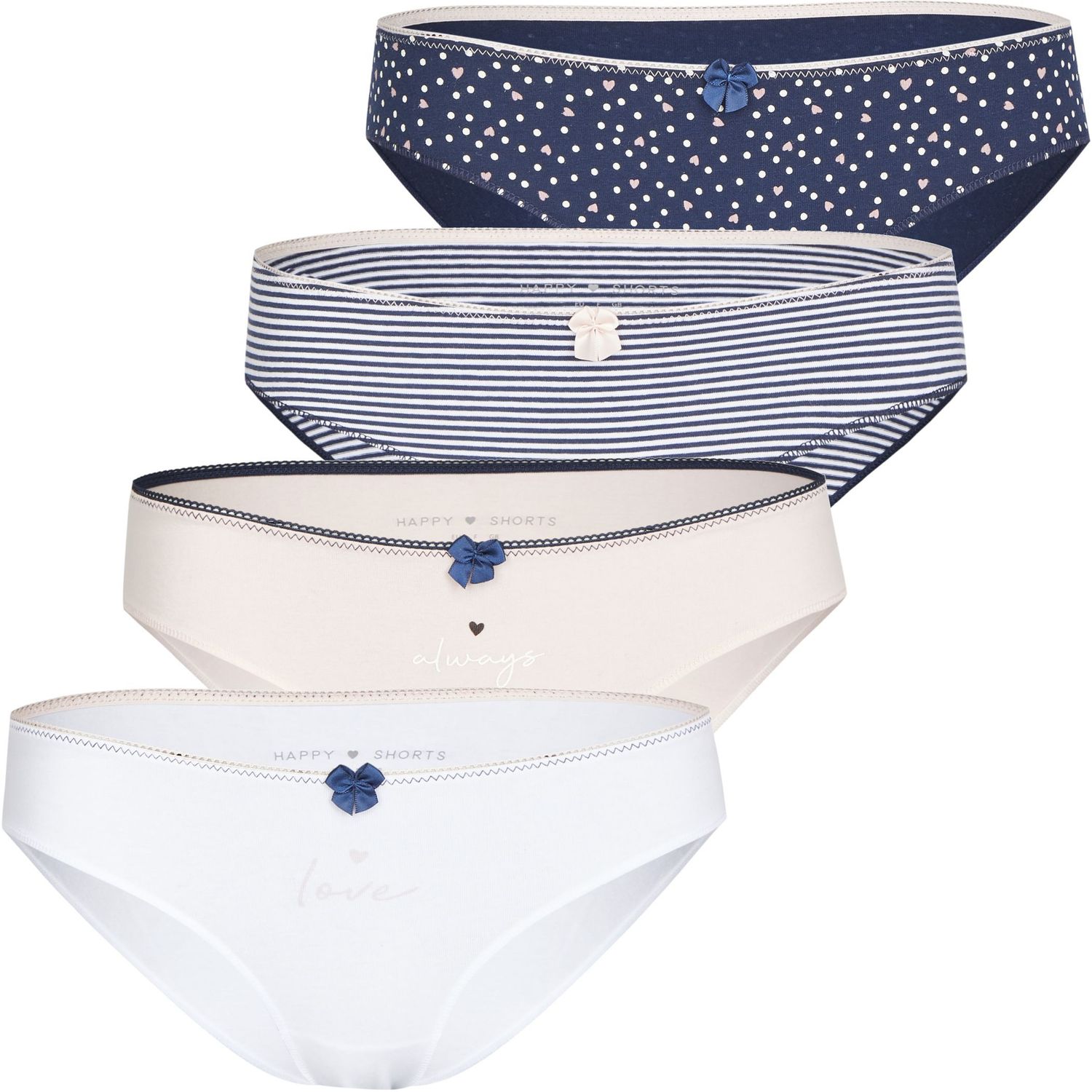 Happy Shorts 4er Damen Slips Mix