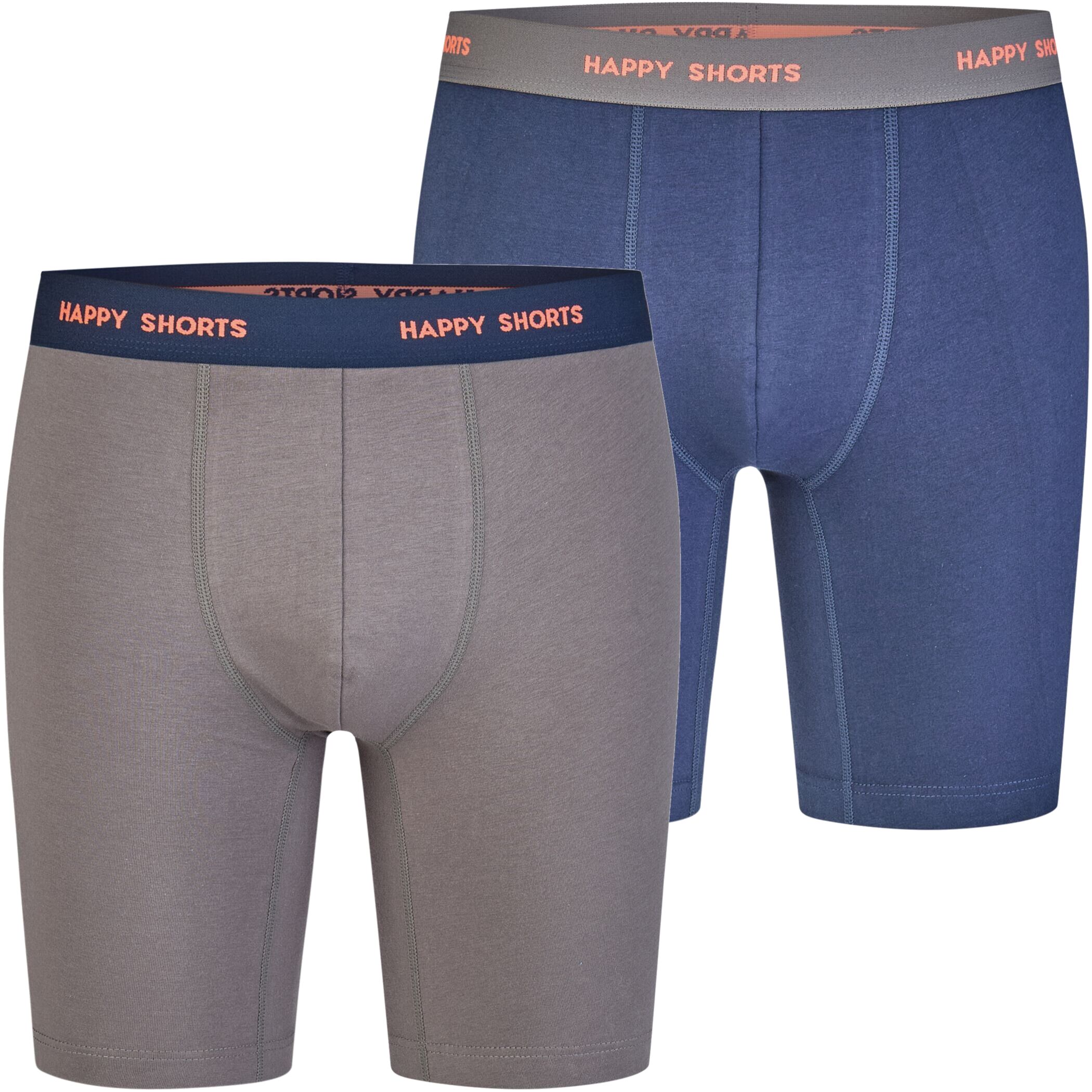 2 Happy Shorts Jersey Trunk Long Men's Boxer Shorts Pant