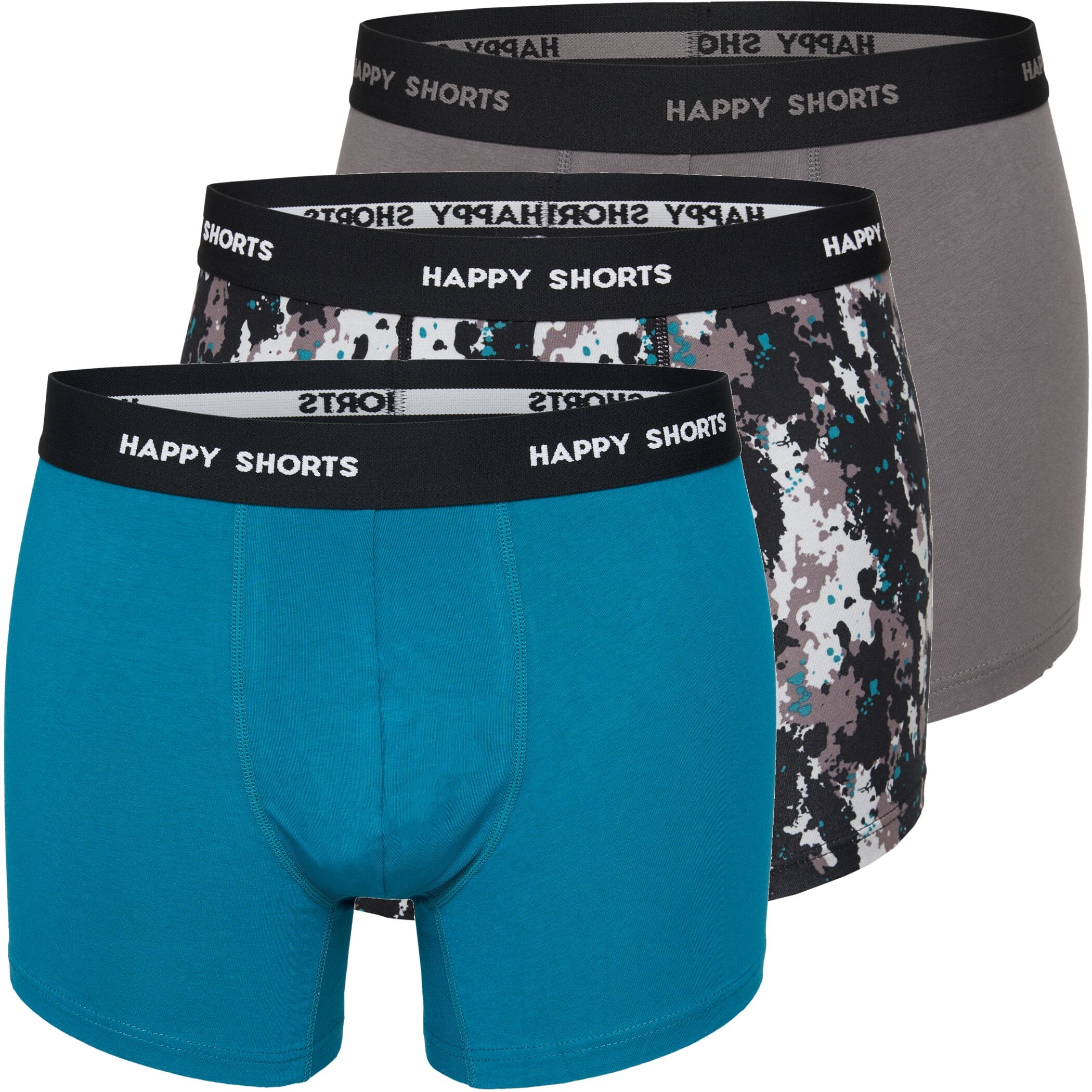 Happy Shorts 3er Trunks Fun Grau Mint