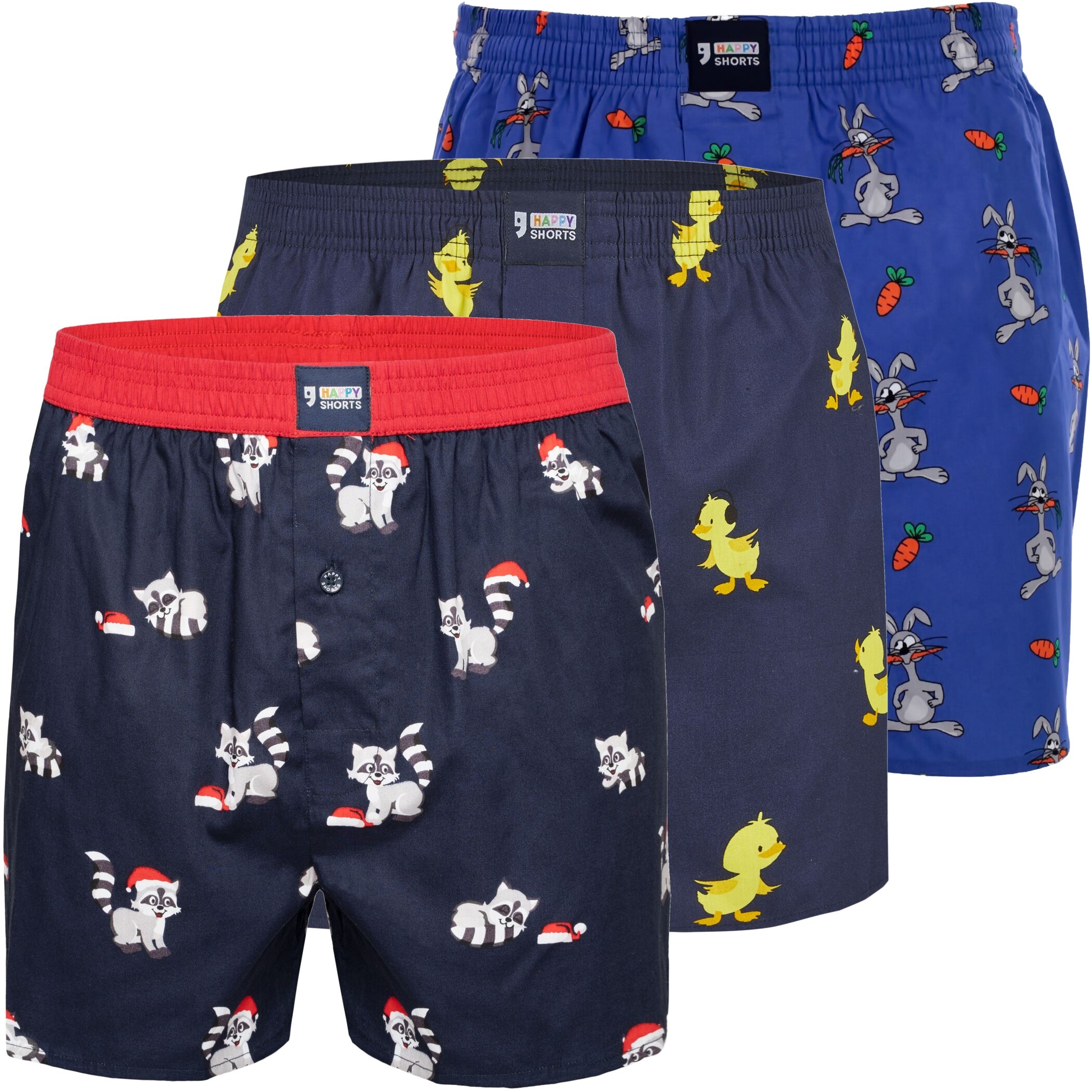 Happy Shorts X 3er Boxershorts Tiere