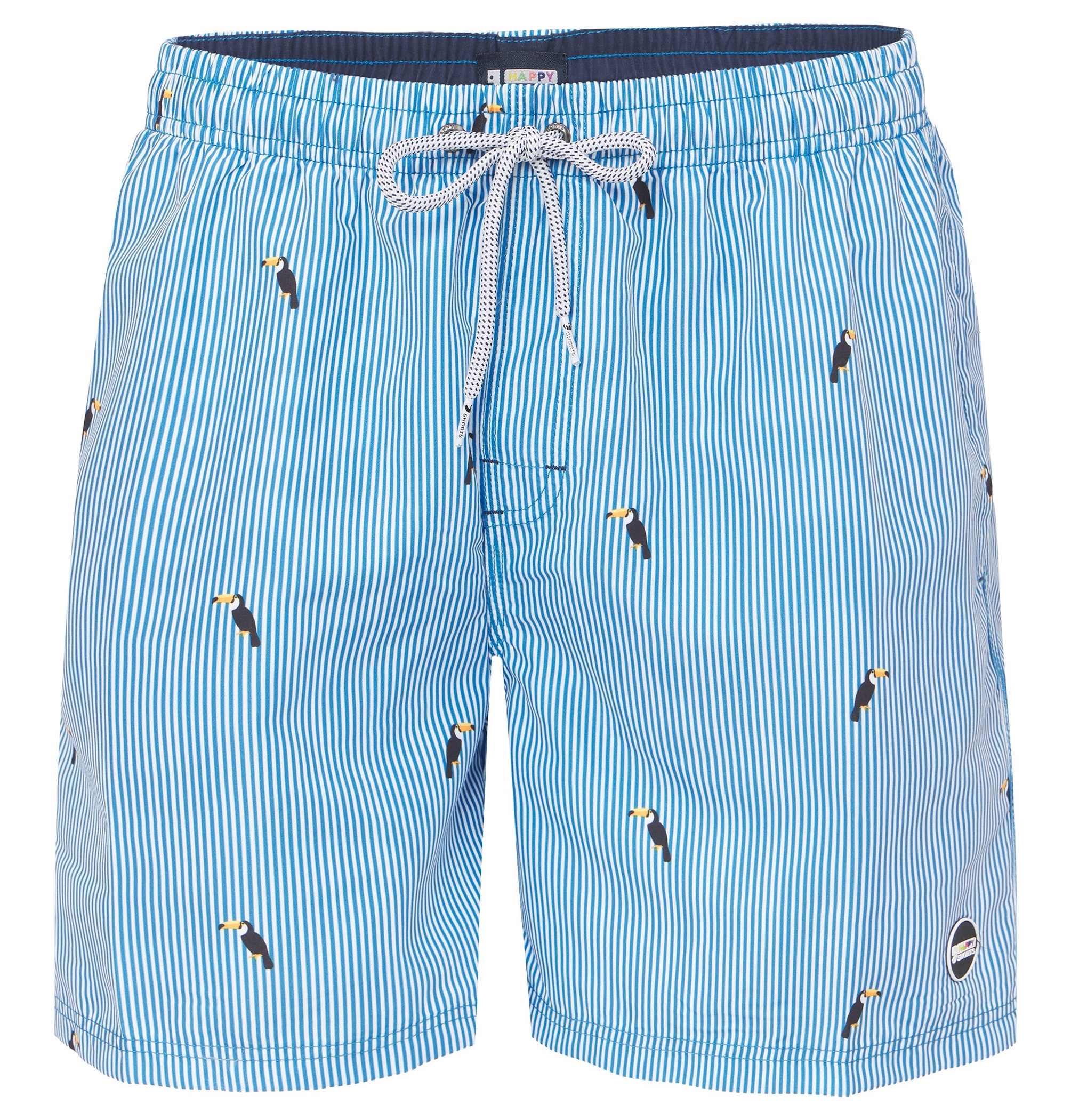 Happy Shorts Badeshorts Hellblau mit Tukan