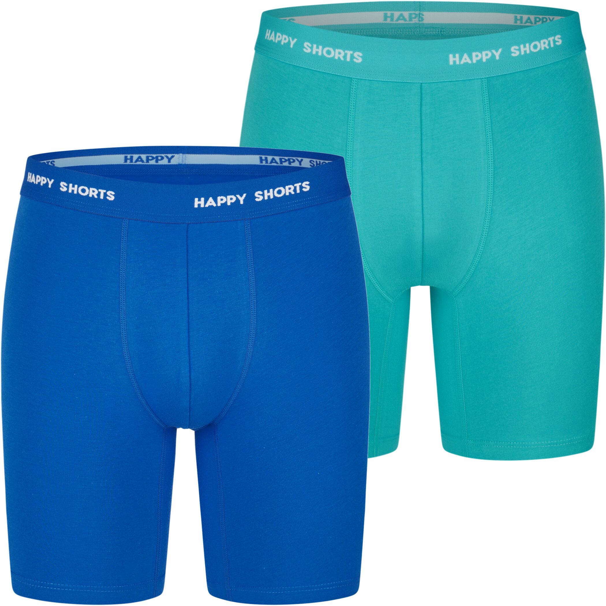 Happy Shorts 2er Longboxer Neon Grün Blau