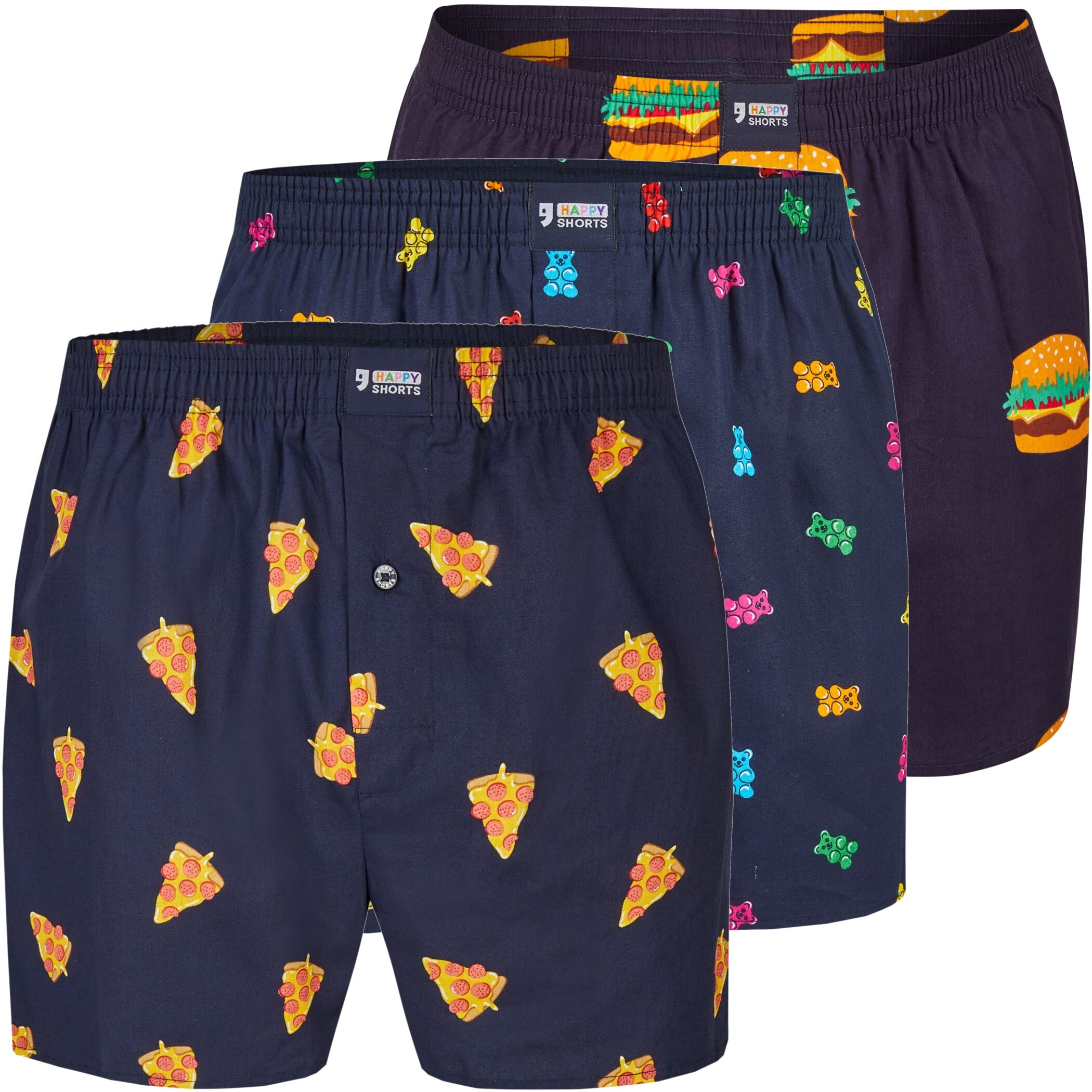 Happy Shorts Herren Web-Boxershorts - Boxer Americani - Foto 1