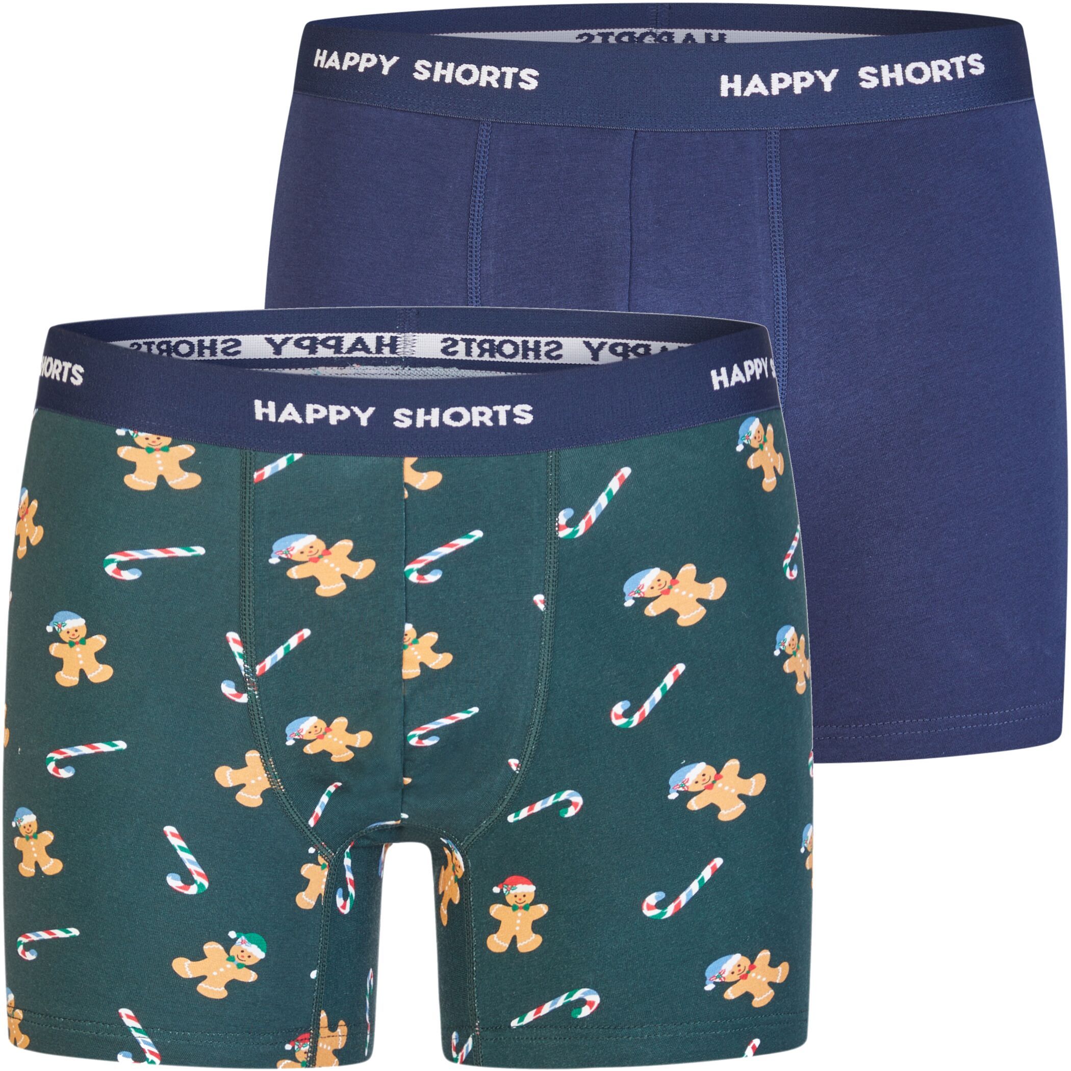 Happy Shorts 2er Trunks Xmas Lebkuchenmann grün