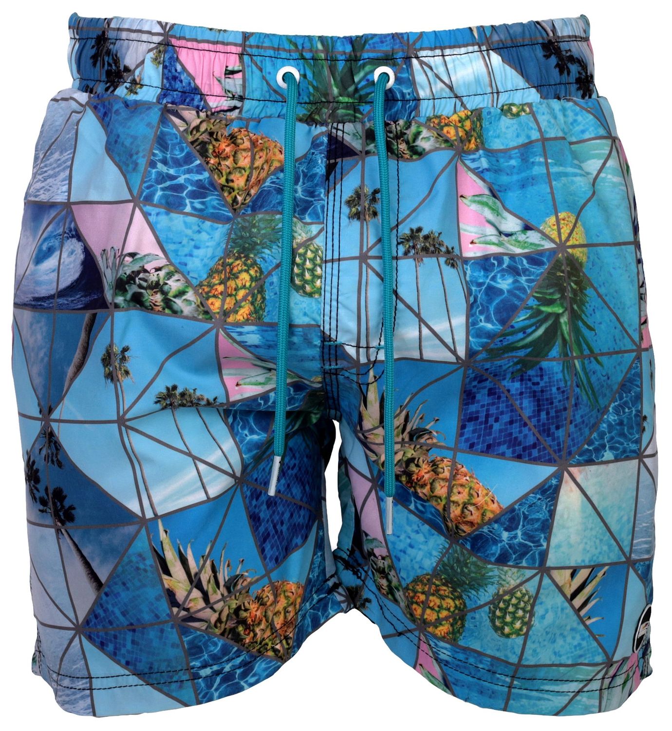 HAPPY SHORTS Men`s Beach shorts Beach pants Shorts Pineapple Print blue S - XXL