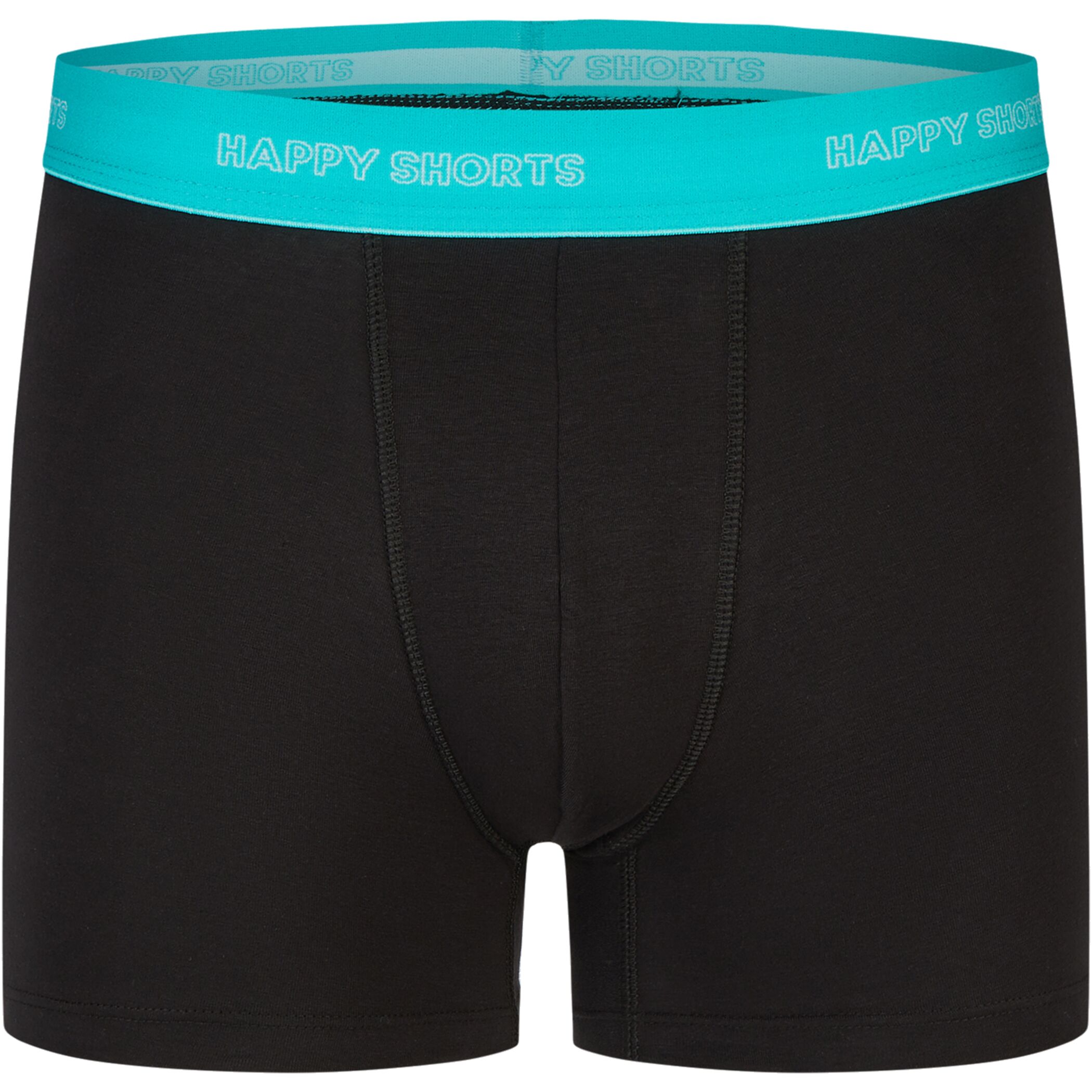 Happy Shorts 7er Trunks schwarz farblich abgesetzter Bund