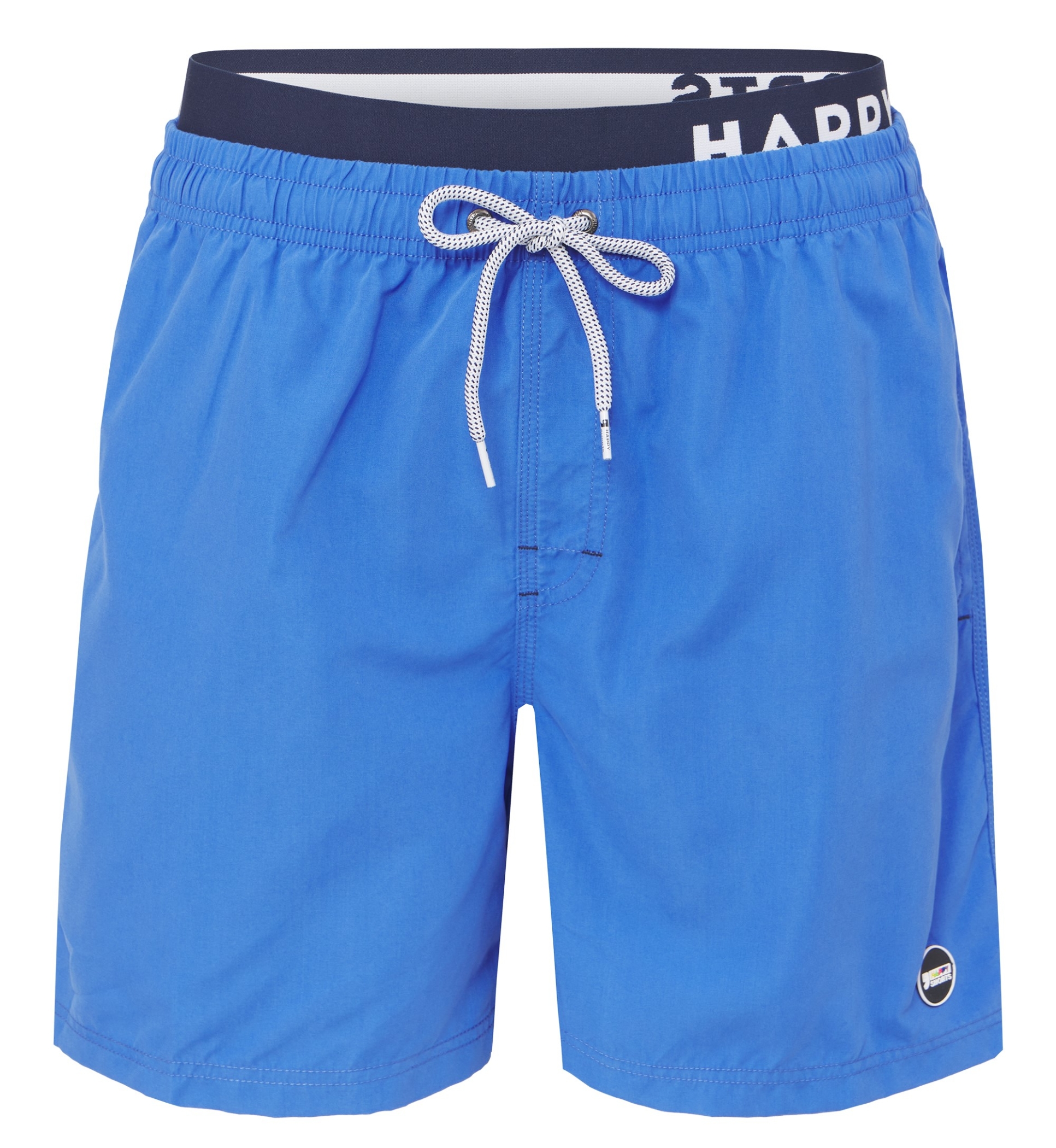 HAPPY SHORTS Men`s Beach shorts Beach pants Shorts Dizzling Blue Waistband S - XXL