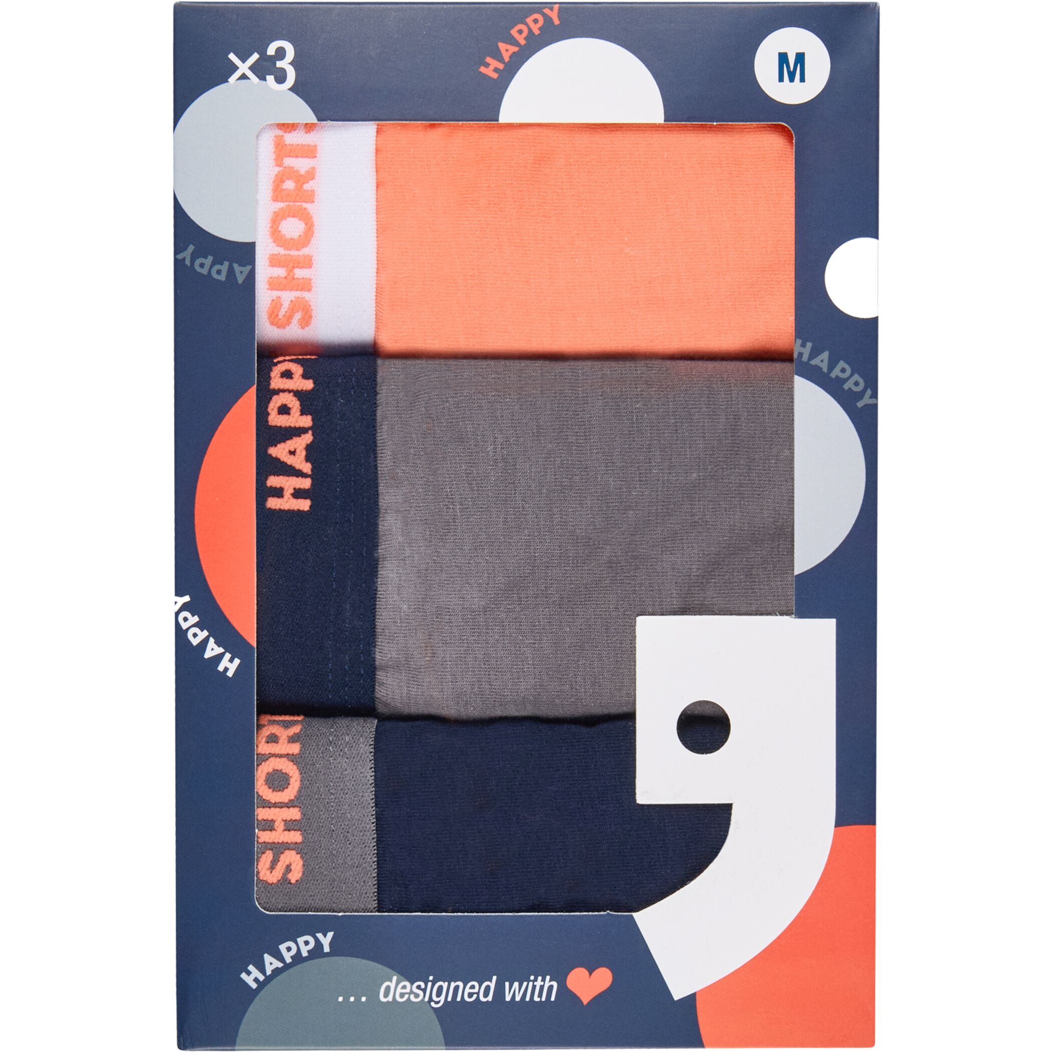 3-Packs Happy Shorts Boxershorts Pants Boxer Jersey