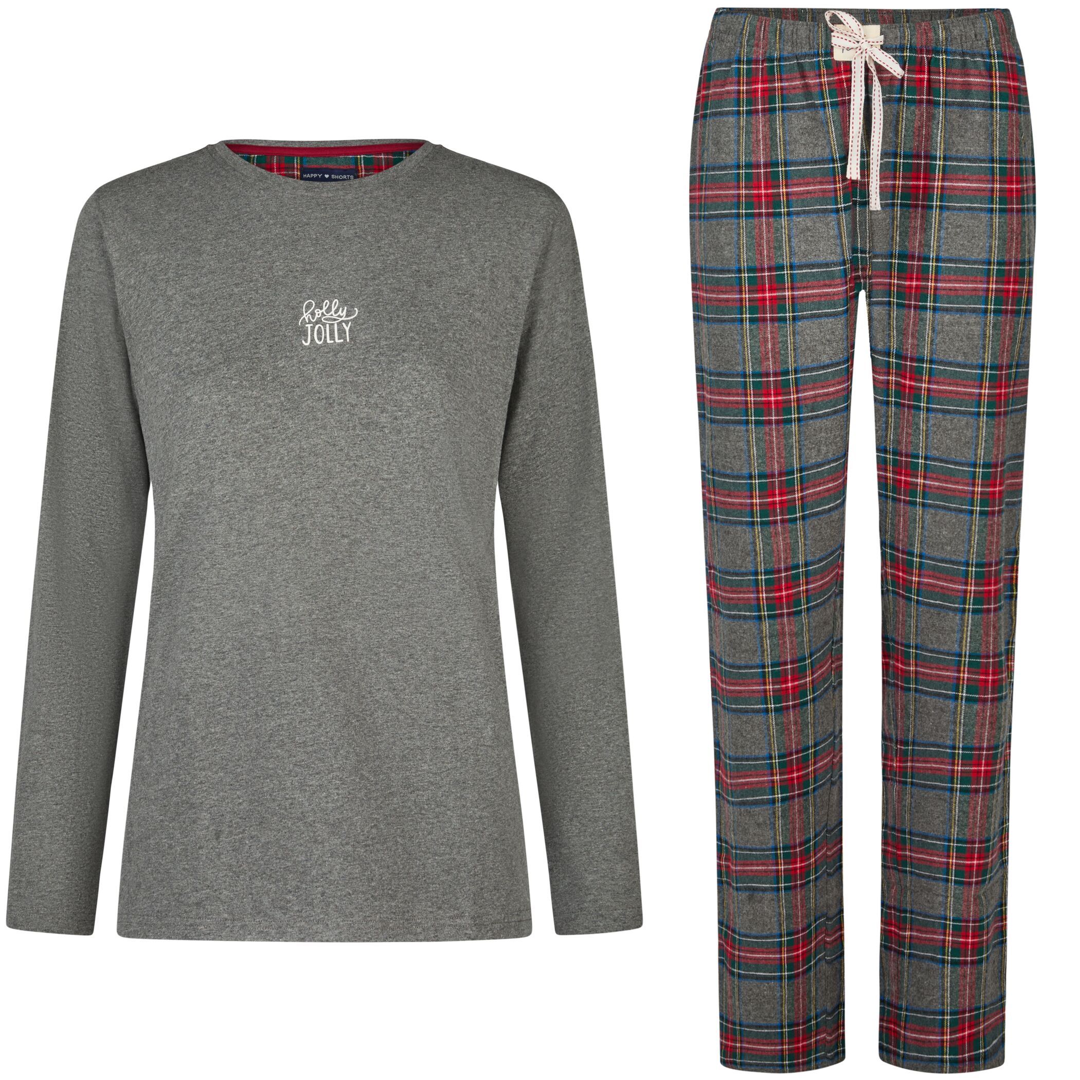 Happy Shorts Damen Pyjama Anthrazit