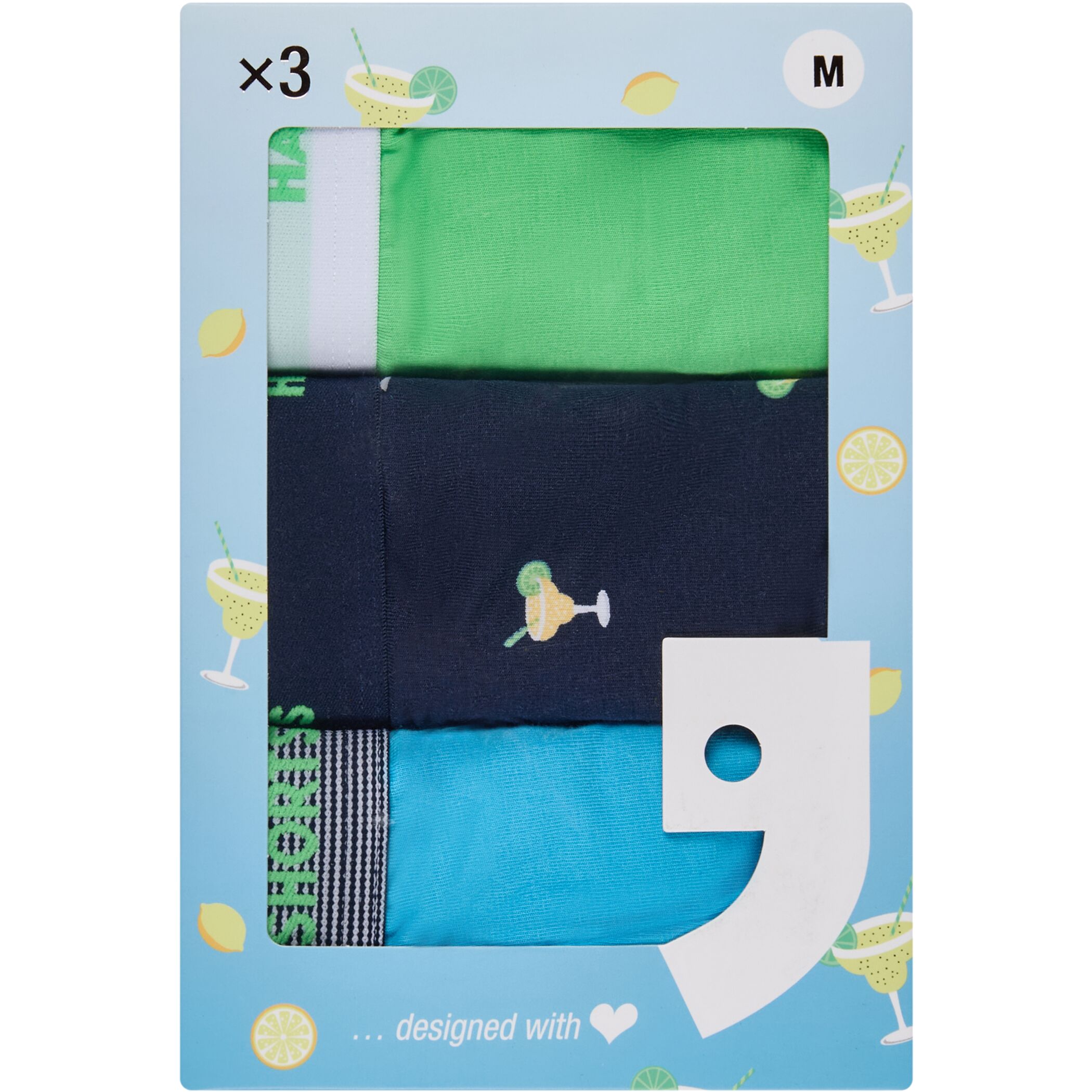 3-Packs Happy Shorts Boxershorts Pants Boxer Jersey