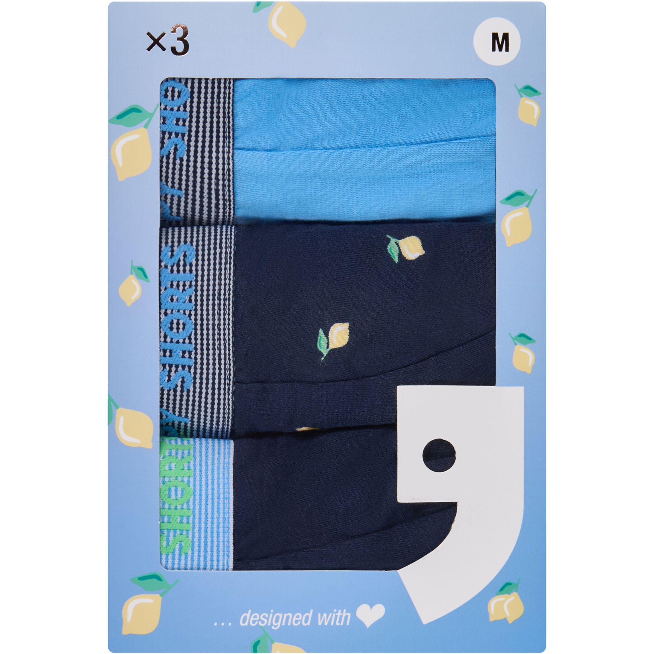 3-Packs Happy Shorts Boxershorts Pants Boxer Jersey