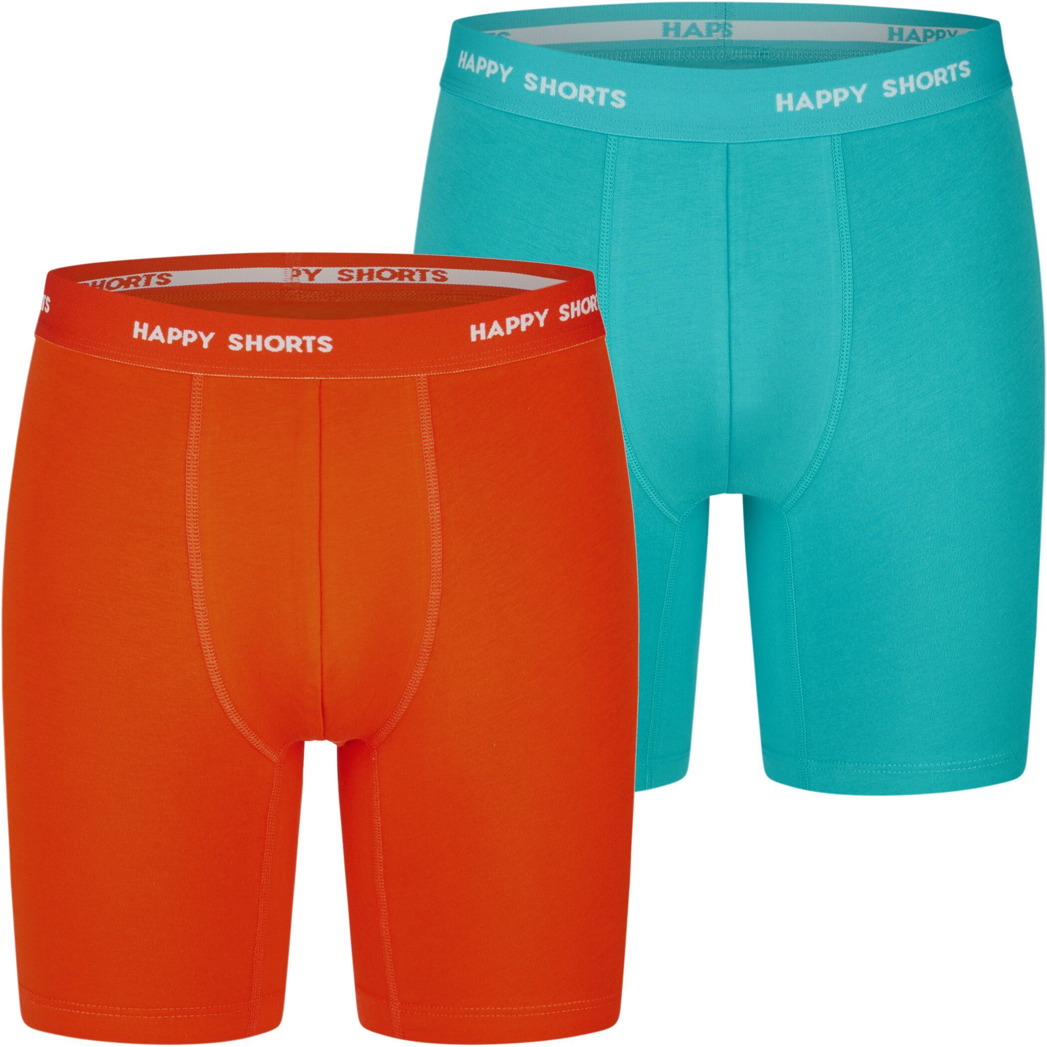 Happy Shorts 2er Longboxer Neon Grün Orange