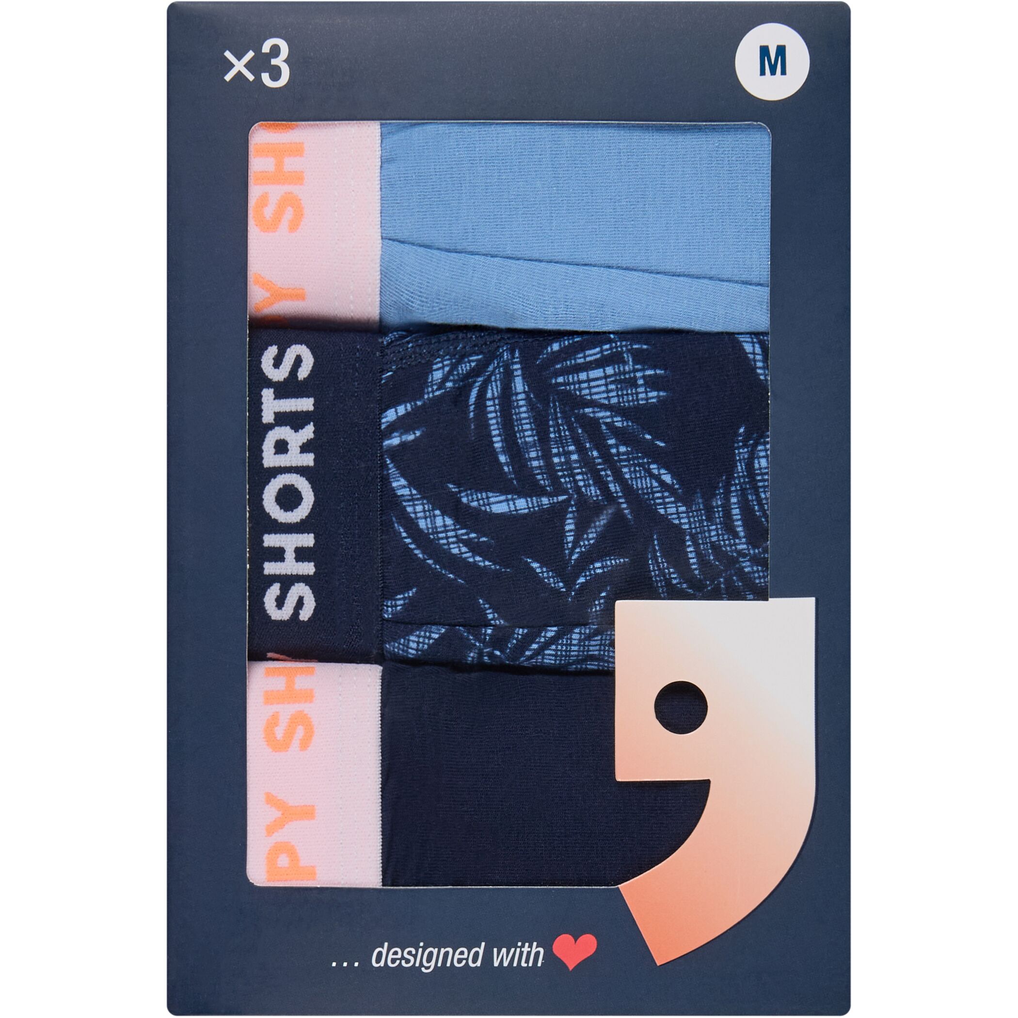 3-Packs Happy Shorts Boxershorts Pants Boxer Jersey