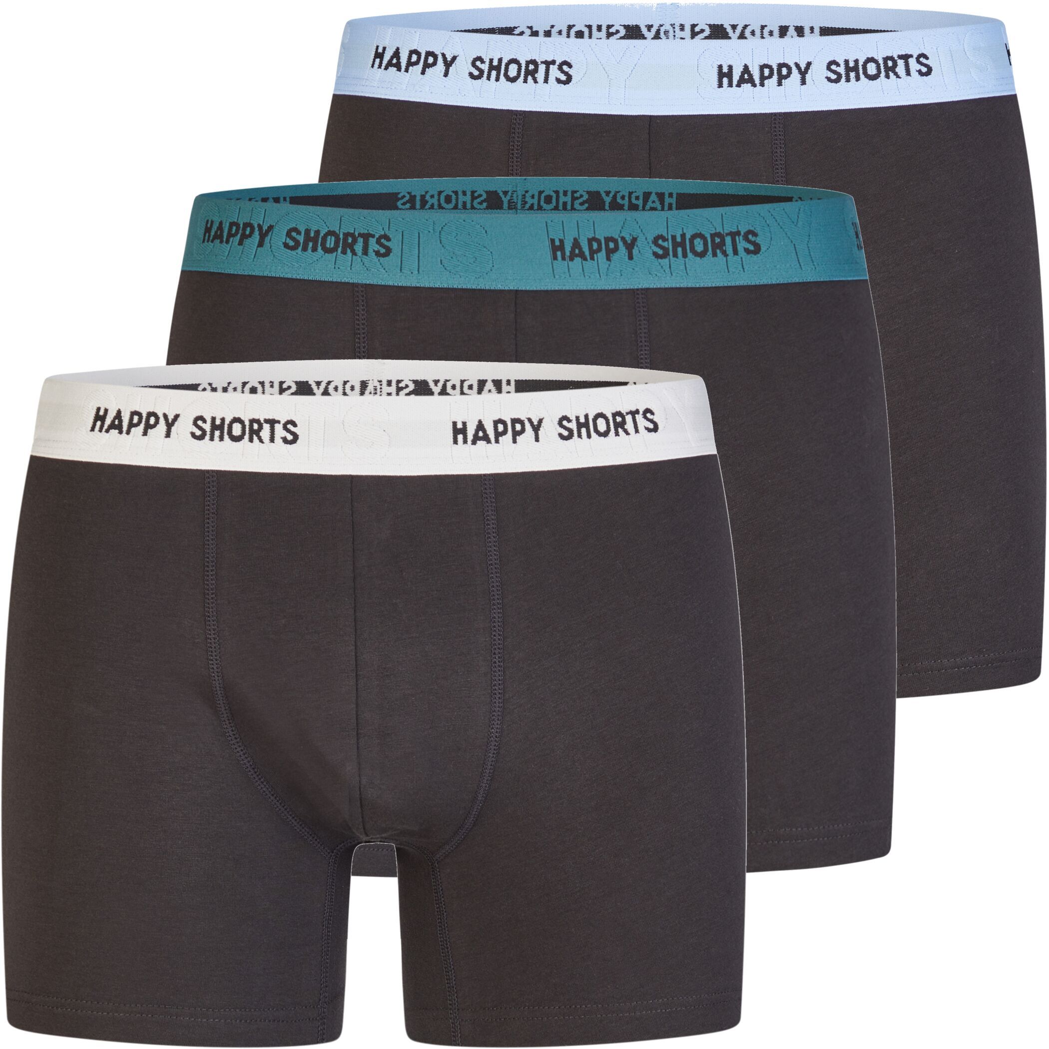 Happy Shorts 3er Trunks Schwarz
