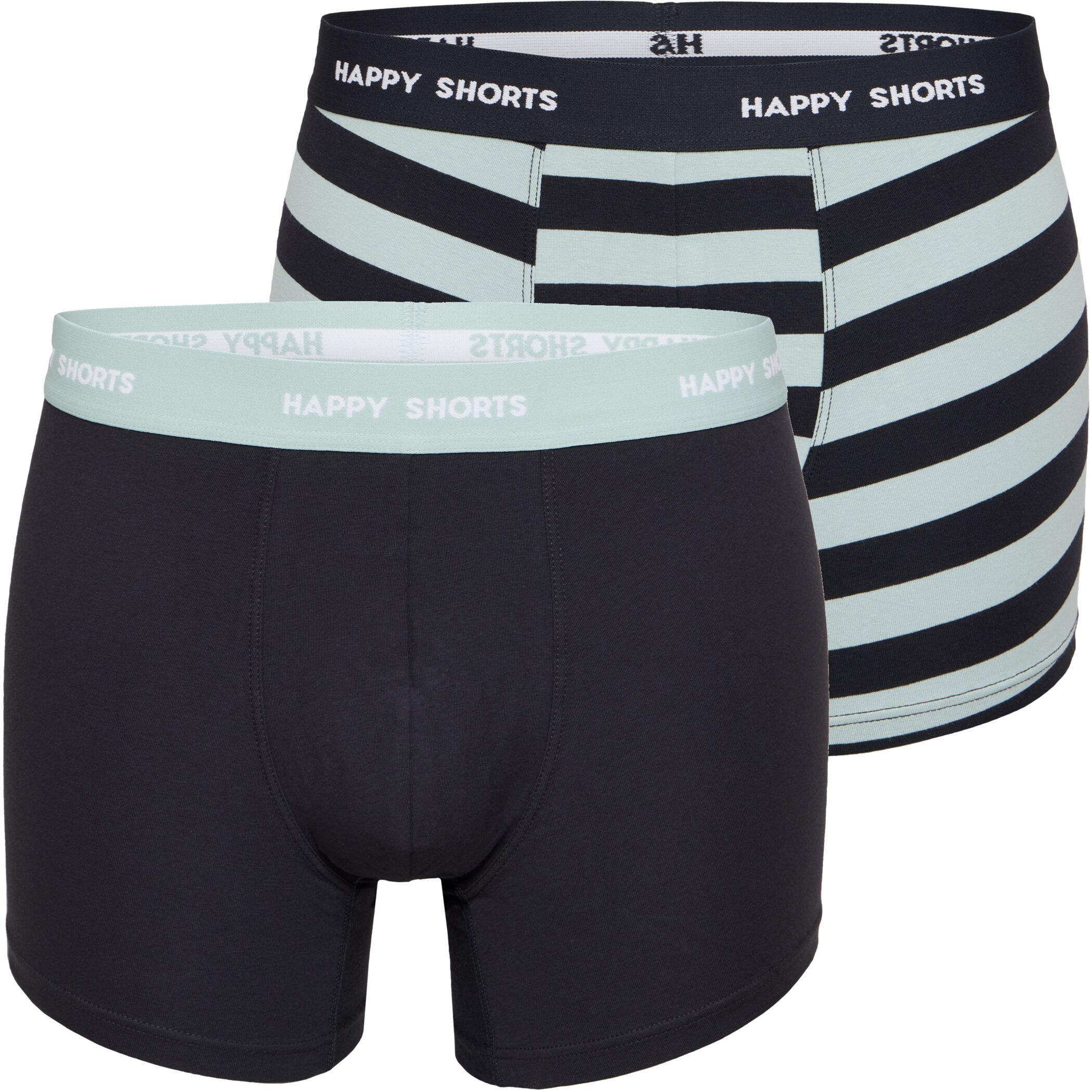 Happy Shorts 2er Trunks Minze Blockstreifen