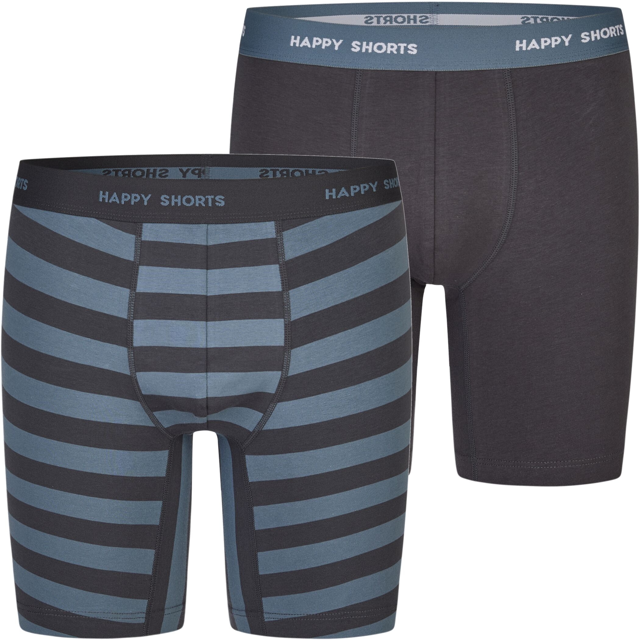 Happy Shorts 2er Longboxer Streifen Blau