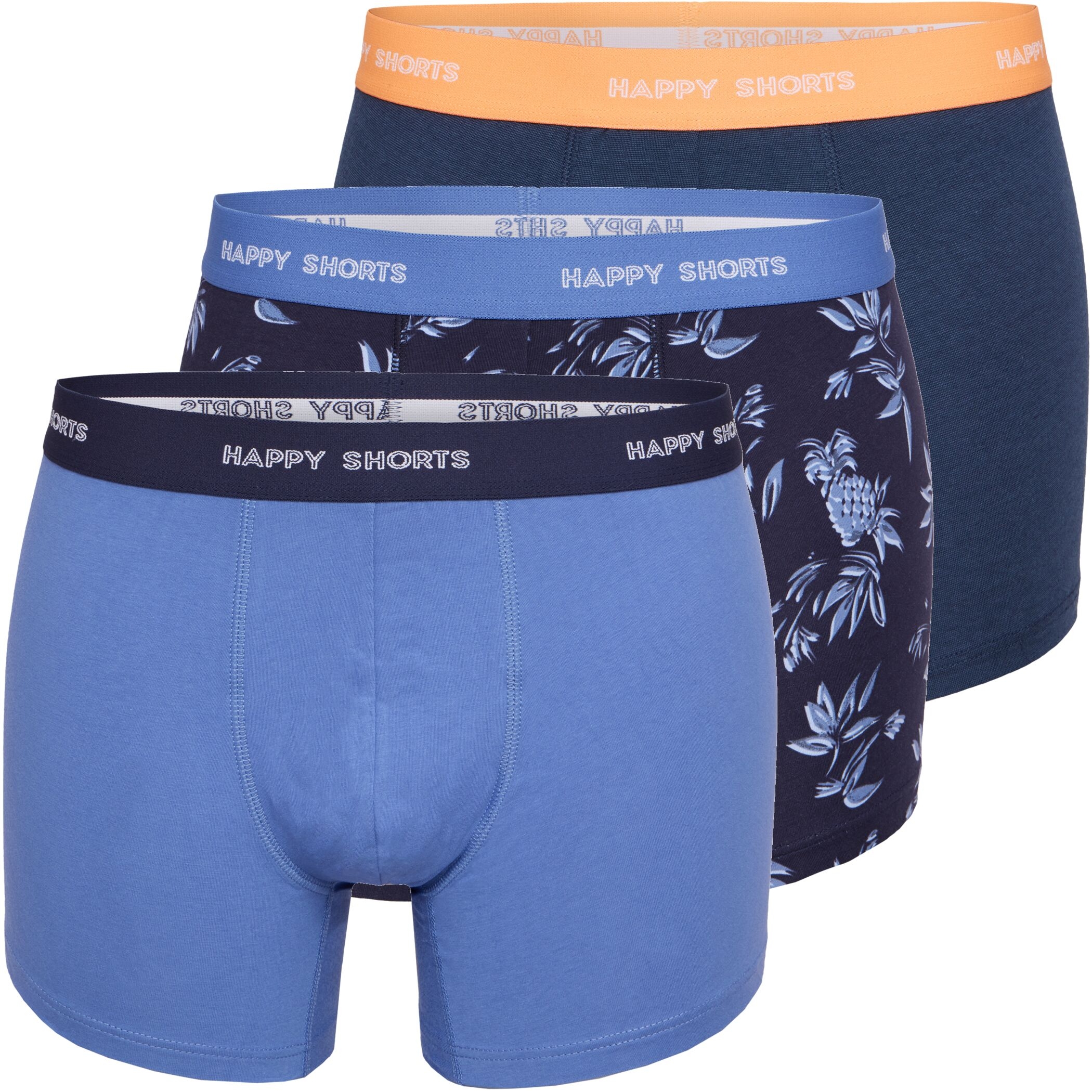 Happy Shorts 3er Trunks Fun Marine Orange Palme