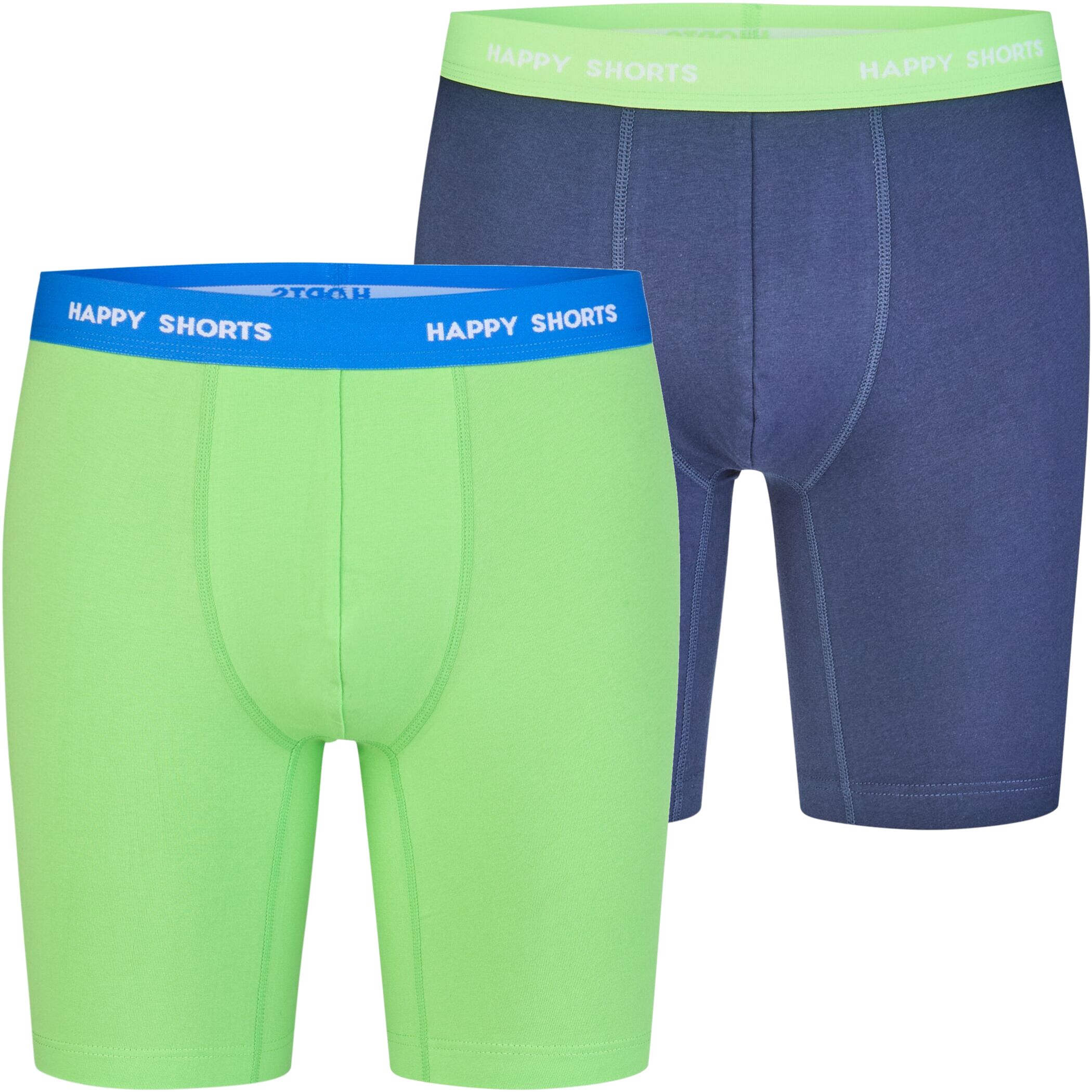 2 Happy Shorts Jersey Trunk Long Men's Boxer Shorts Pant