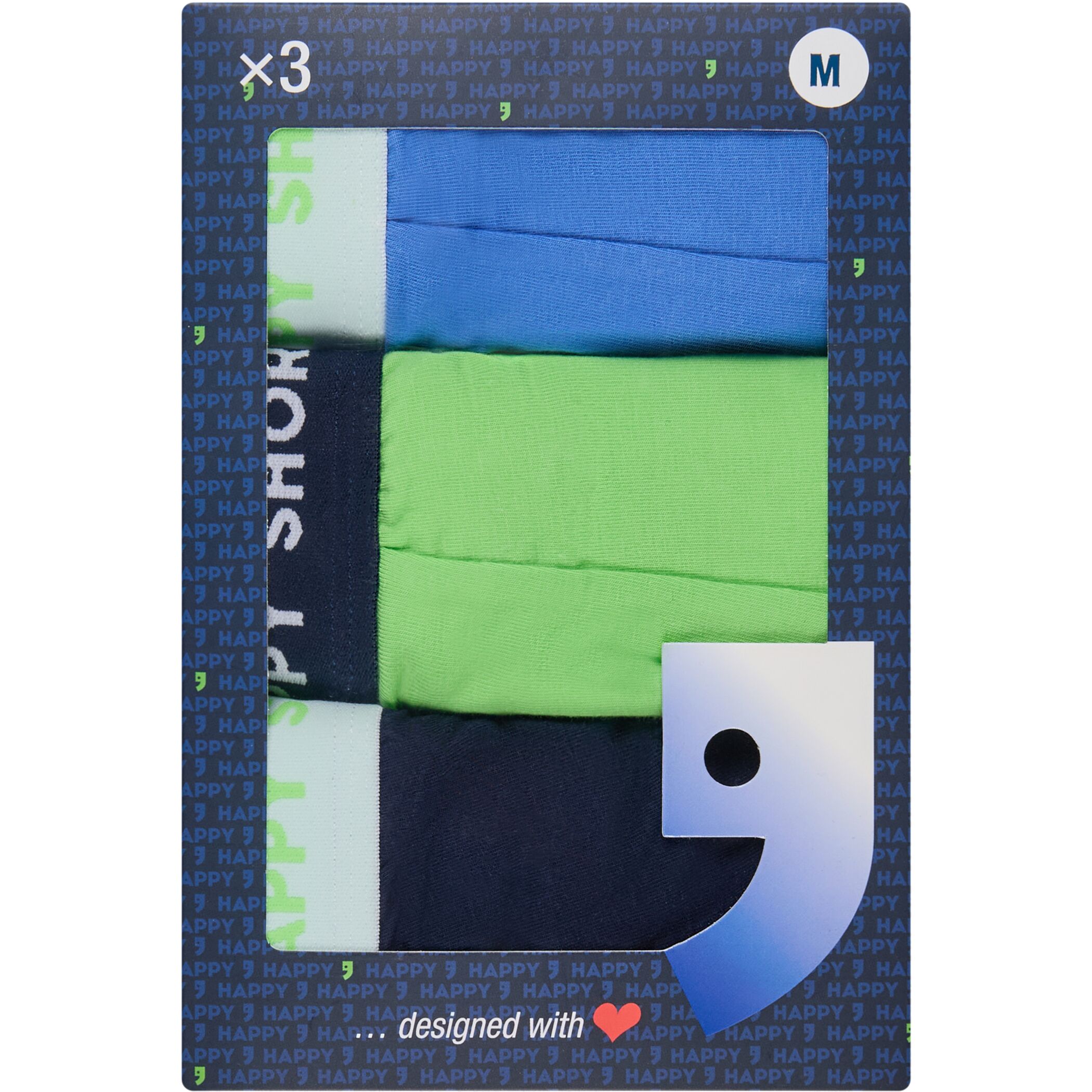 3-Packs Happy Shorts Boxershorts Pants Boxer Jersey