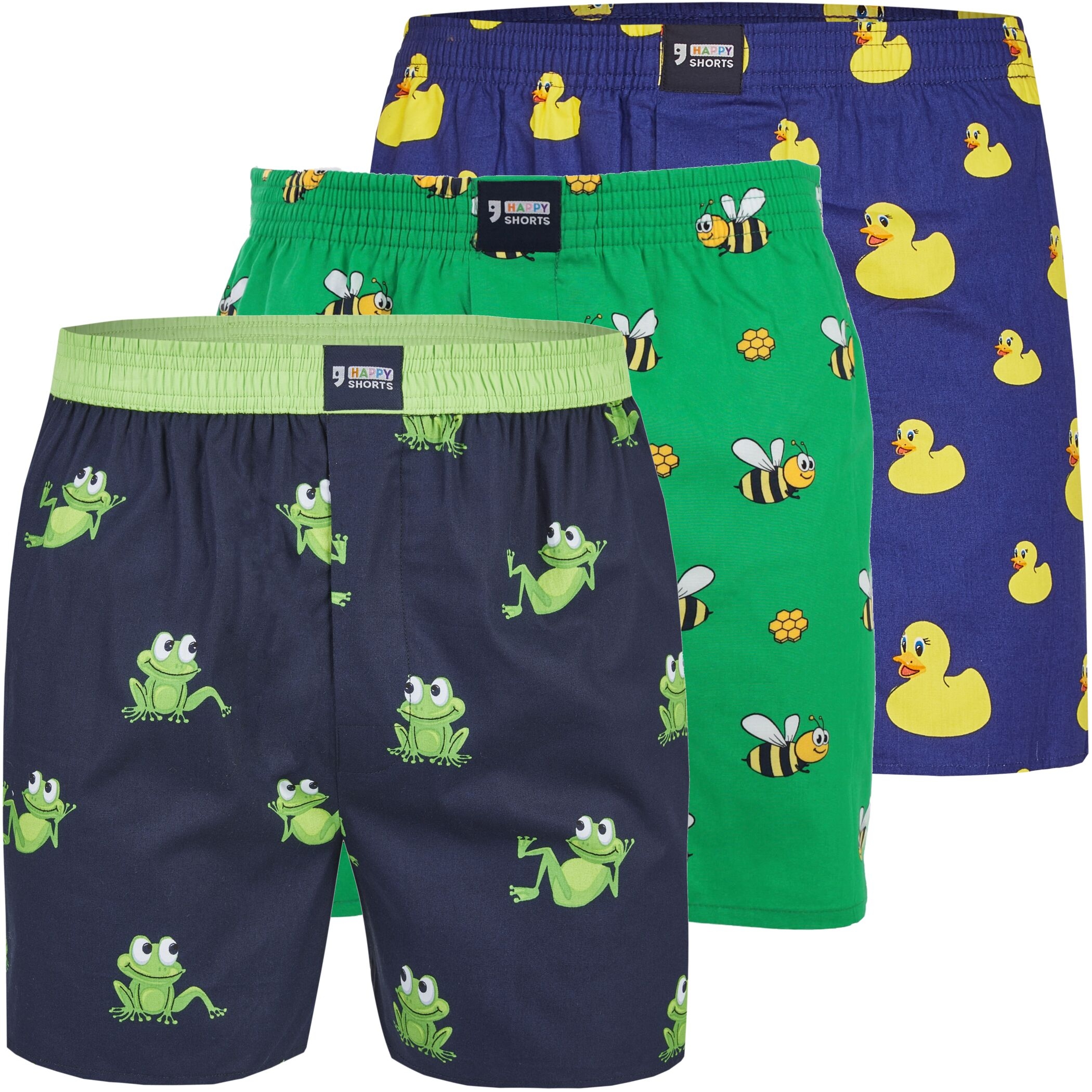 Happy Shorts X 3er Boxershorts Ente
