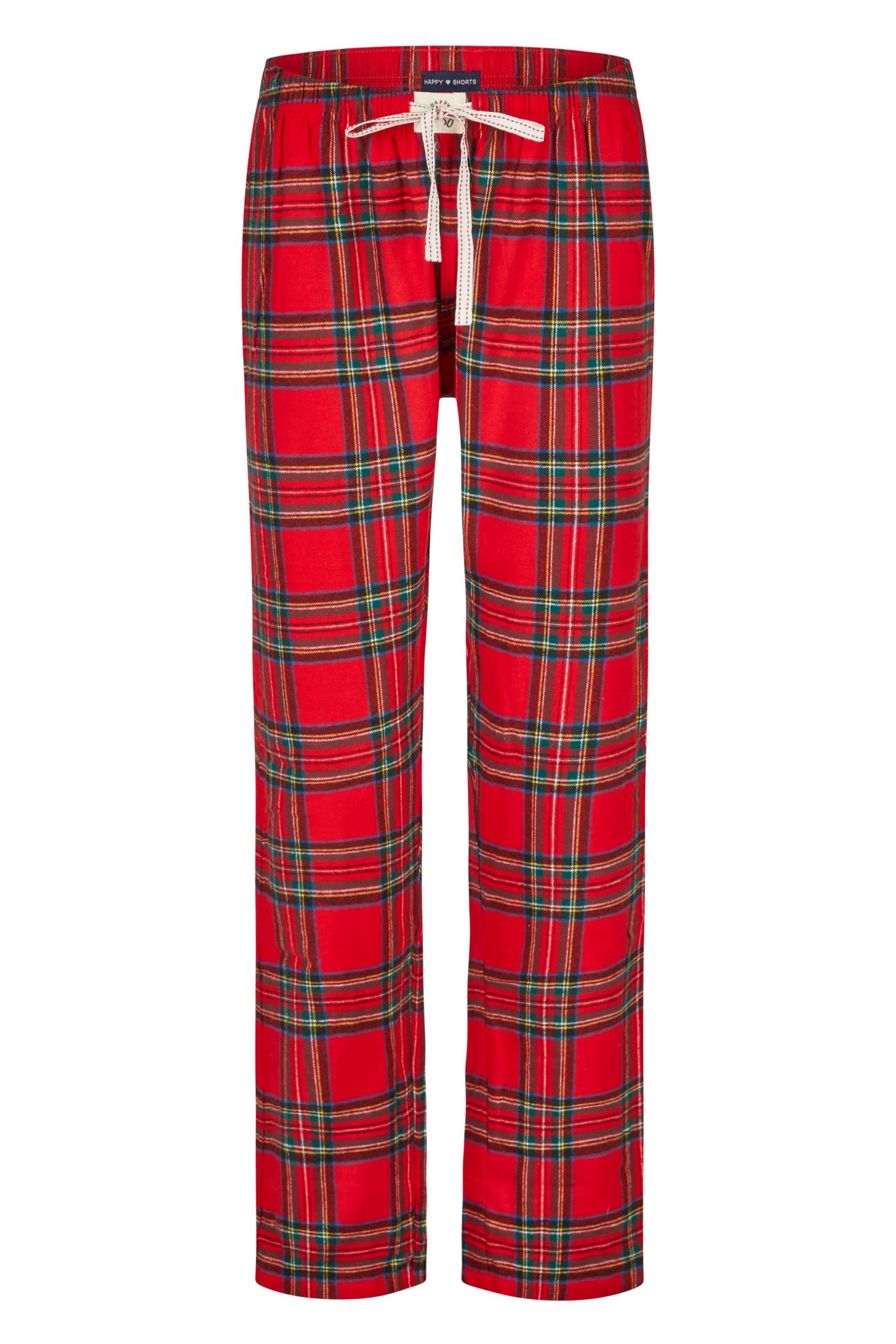 Happy Shorts Damen Flanell Pyjamahose Rot kariert